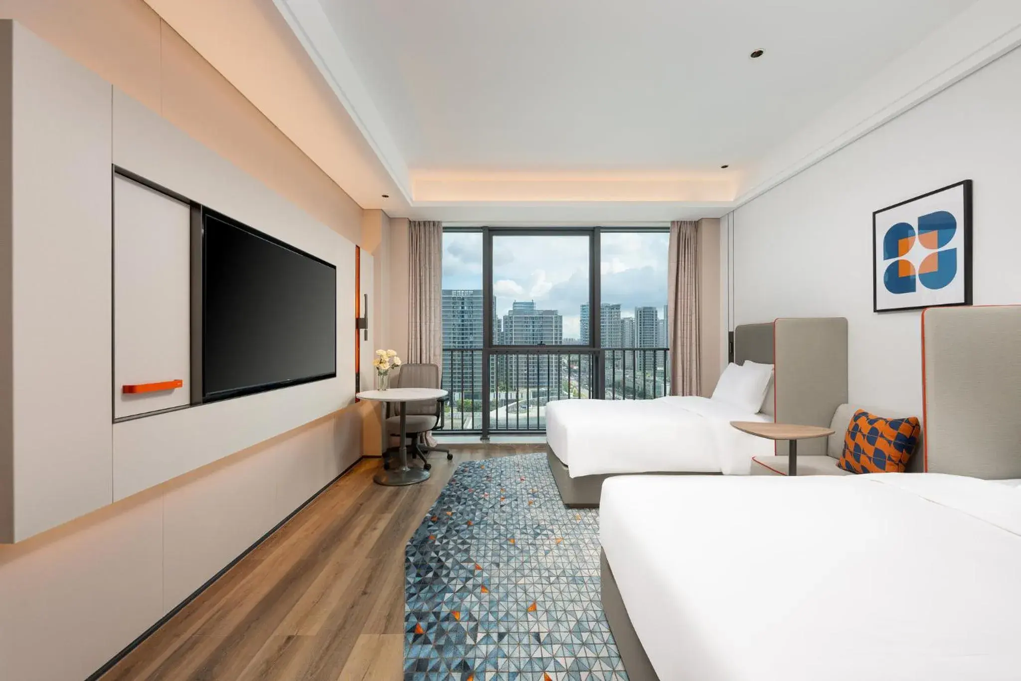 Standard Room with Two Single Beds in Holiday Inn Express Taizhou Jiaojiang Standard Room with Two Single Beds in Holiday Inn Express Taizhou Jiaojiang