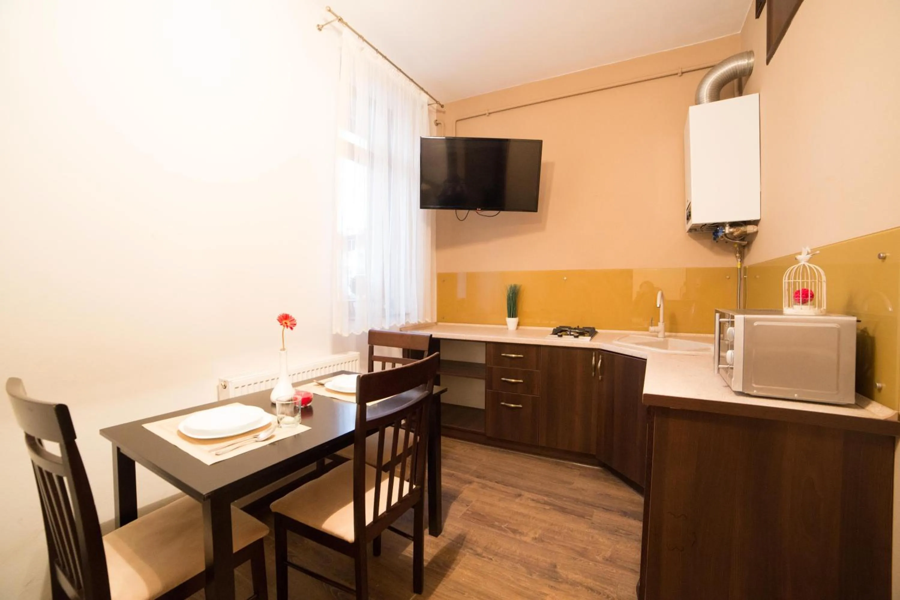 Kitchen or kitchenette in Aparthotel Na Mytniy