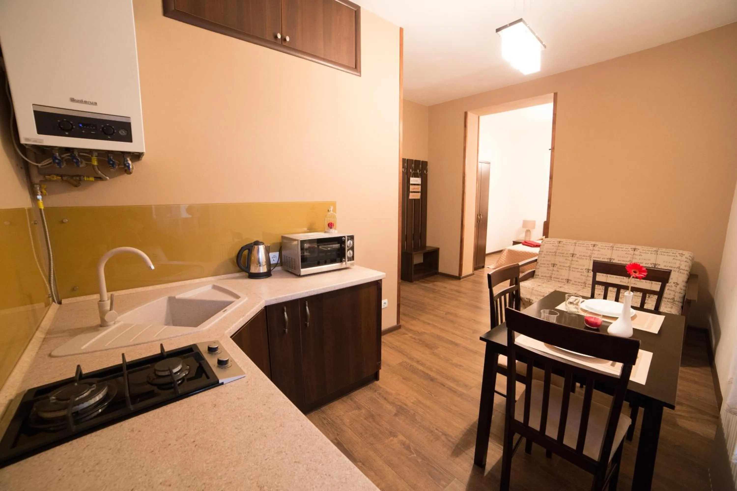 Kitchen or kitchenette in Aparthotel Na Mytniy