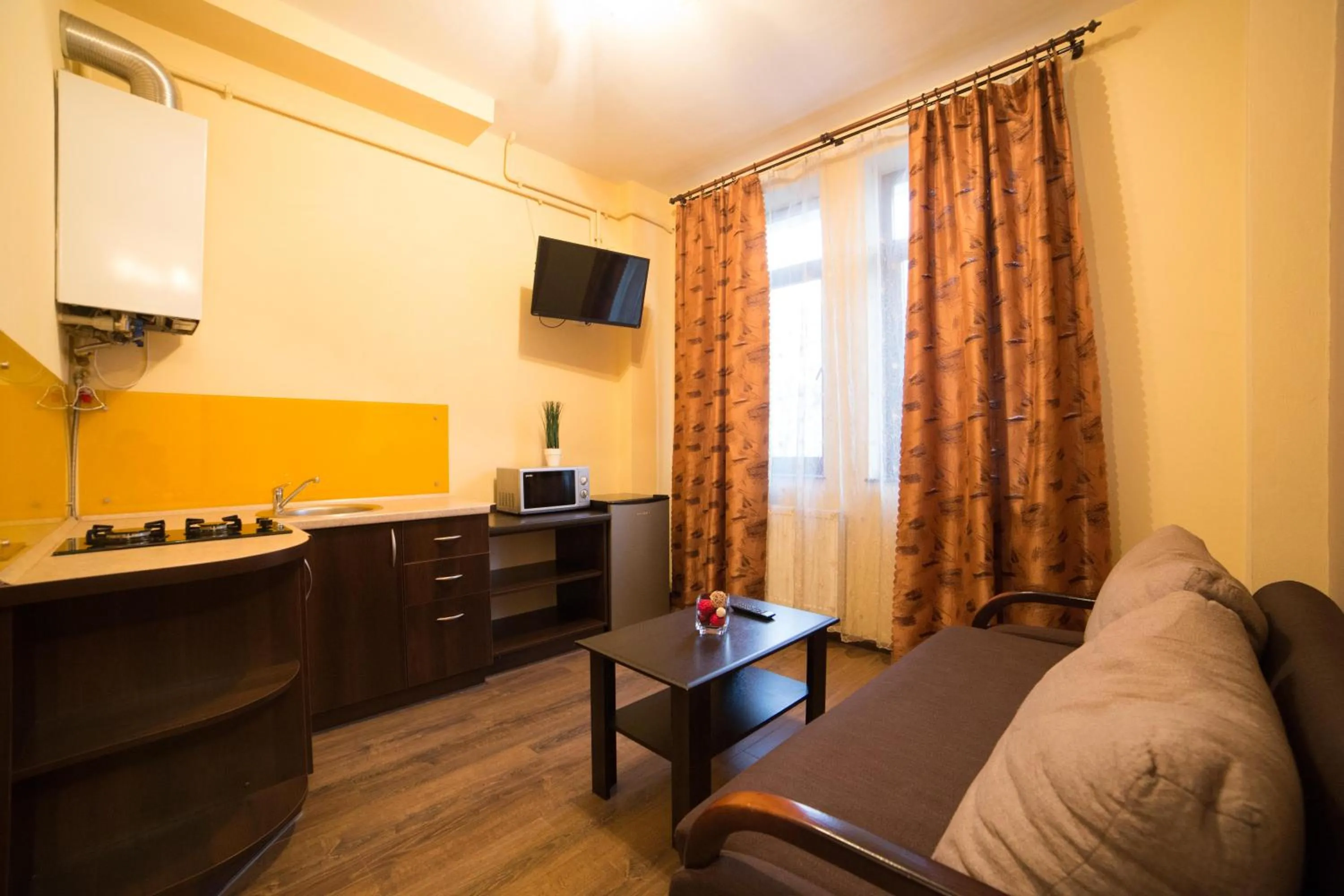 Kitchen or kitchenette in Aparthotel Na Mytniy