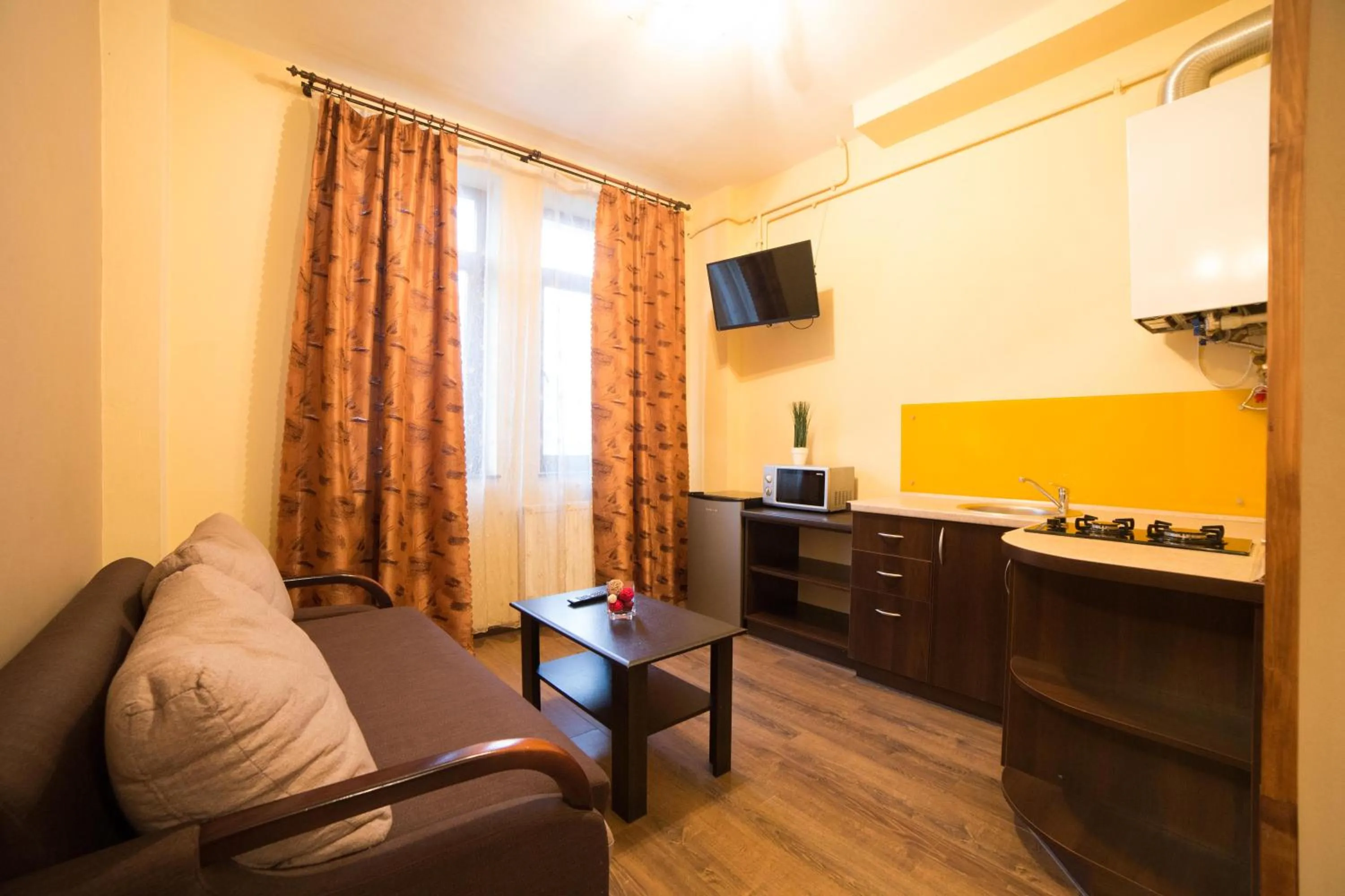 Kitchen or kitchenette in Aparthotel Na Mytniy