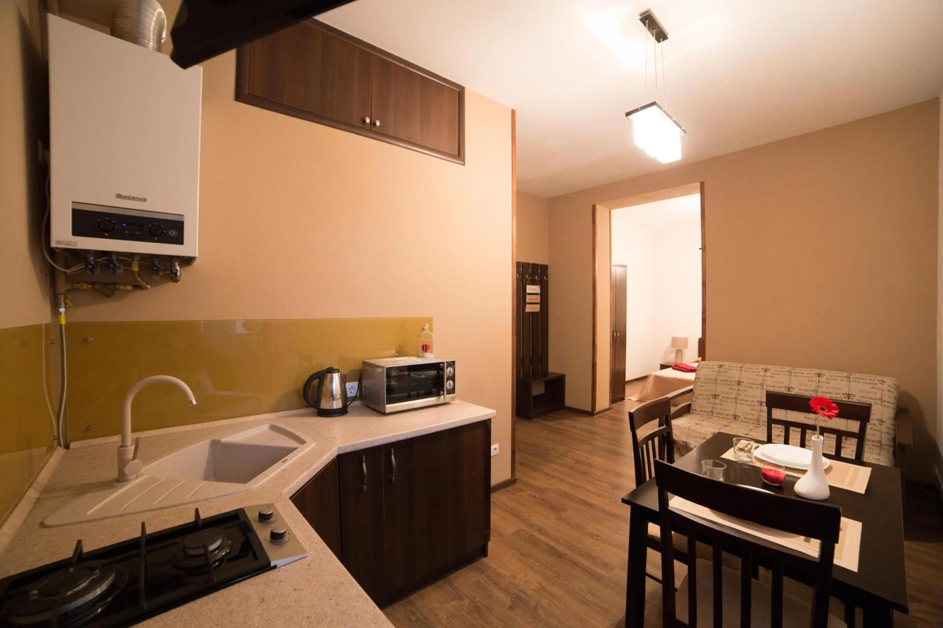 Kitchen or kitchenette in Aparthotel Na Mytniy