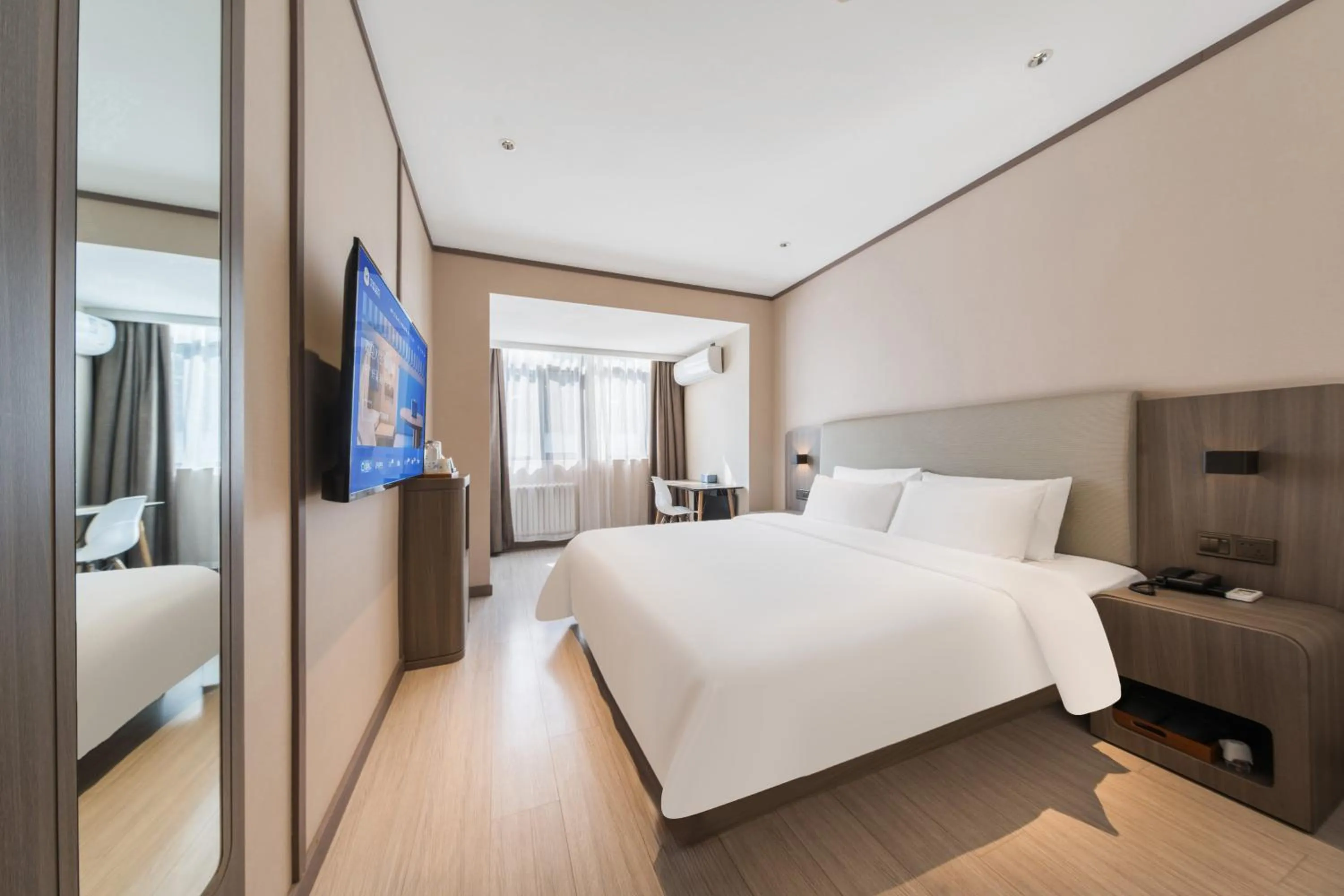 Bed in Hanting Hotel Beijing Deshengmen