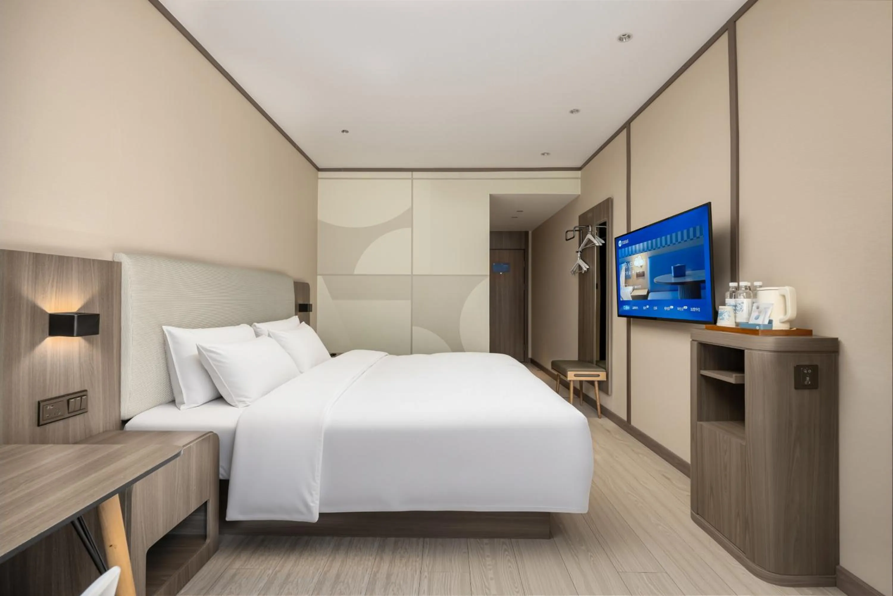 Bed in Hanting Hotel Beijing Deshengmen