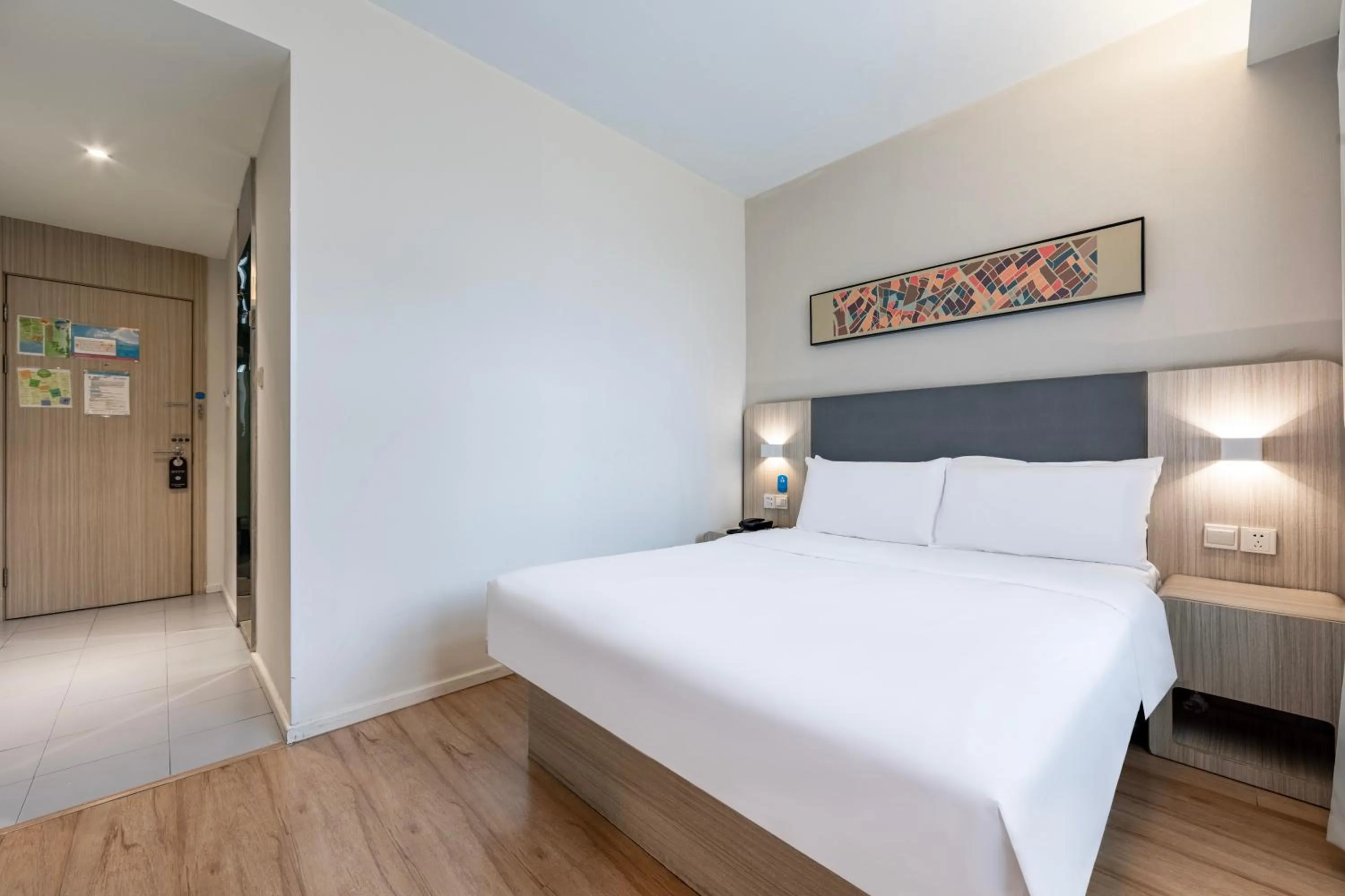 Bed in Hanting Hotel Shanghai Xujiahui Center (formerly Xujiahui Nandan East Road Branch)