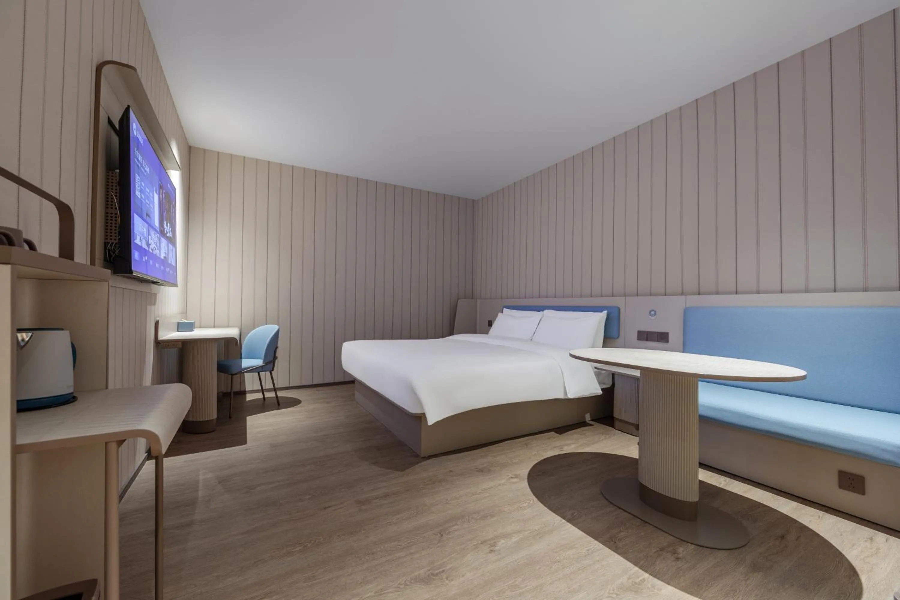 Bed in Hanting Hotel Shanghai Hongqiao Hub Qibao Center