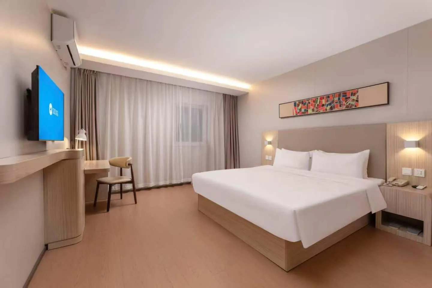 Photo of the whole room, Bed in Hanting Hotel Nanjing Jiangning Niu Shoushan