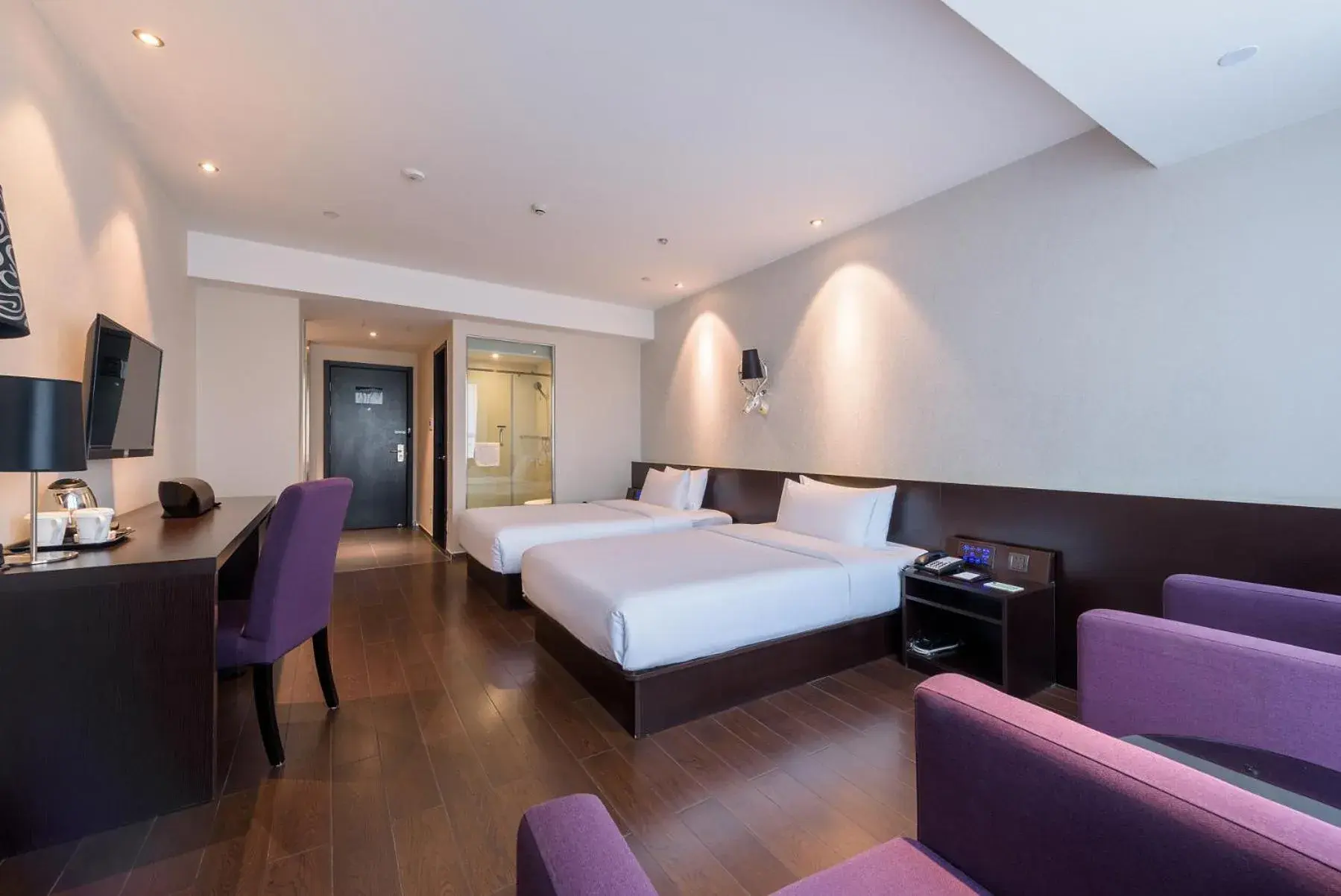 Bed in Orange Hotel Hangzhou Jiubao Passenger Transport Center Bed in Orange Hotel Hangzhou Jiubao Passenger Transport Center