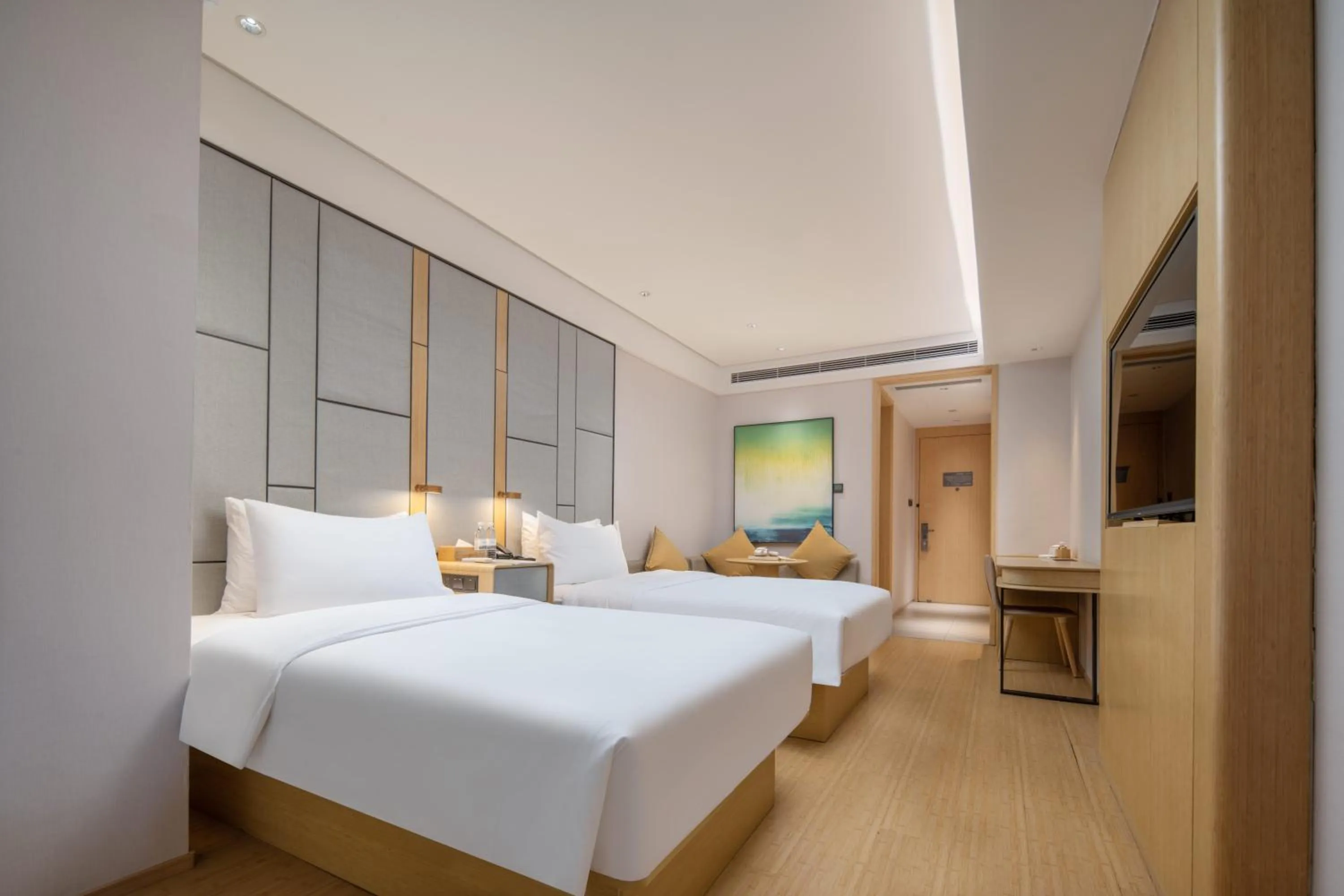 Bed in JI Hotel Chongqing Liangjiang Happiness Plaza