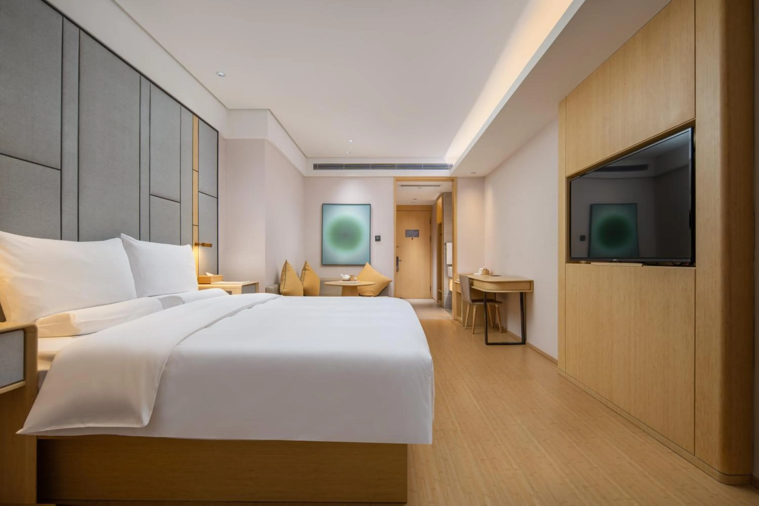 Bed in JI Hotel Chongqing Liangjiang Happiness Plaza