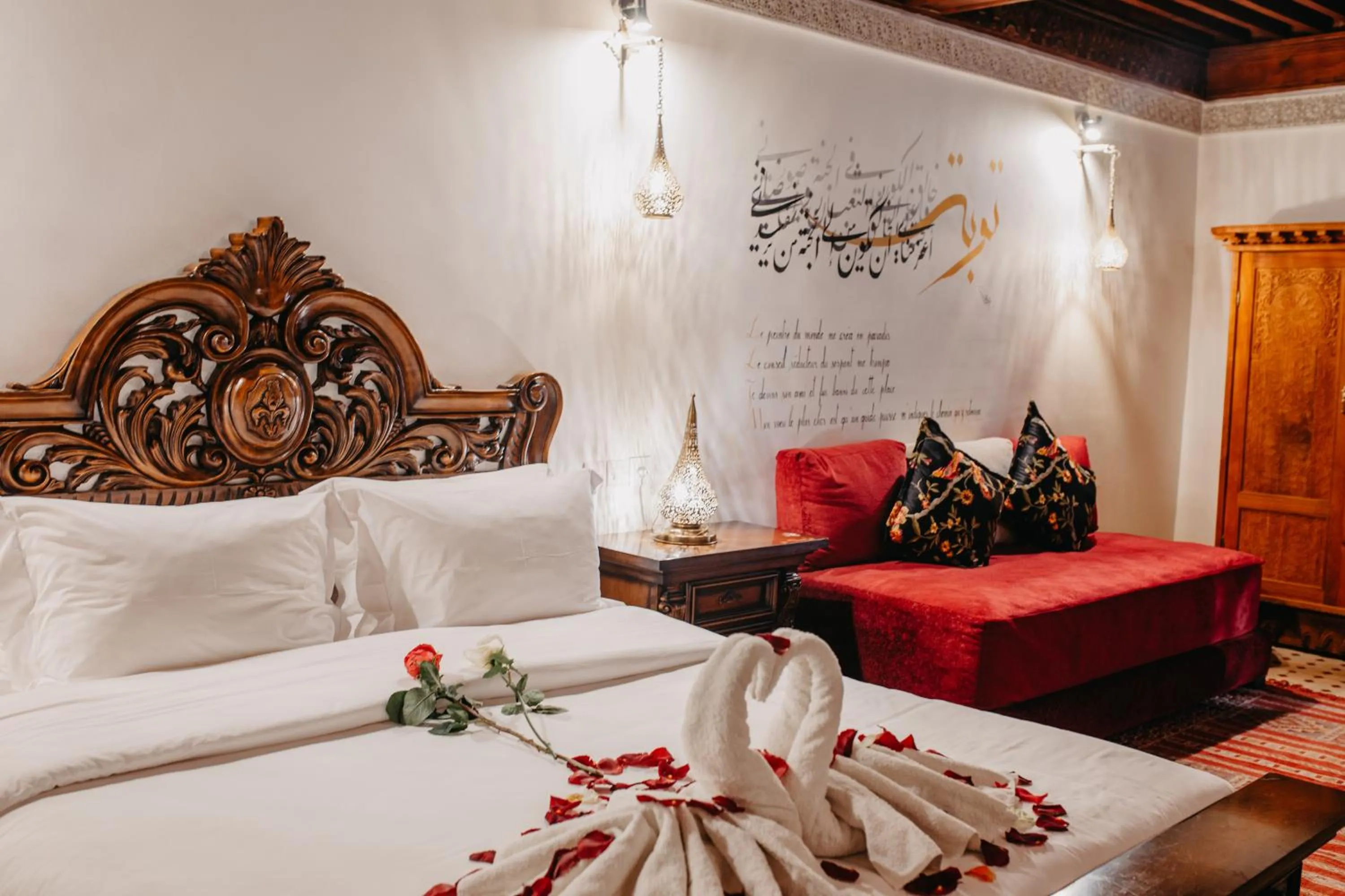 Bed in Riad Toyour- Riad of birds