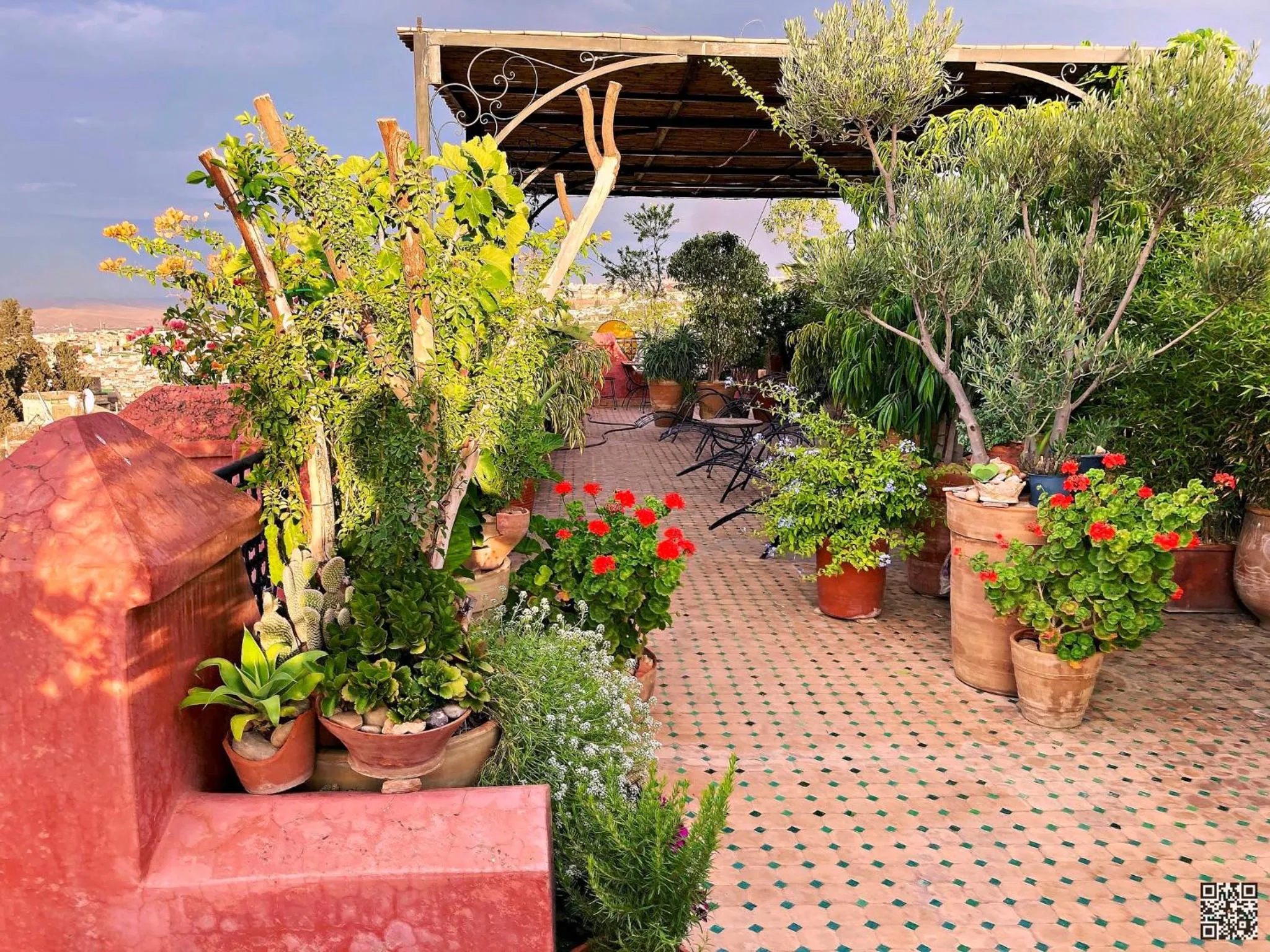 Patio in Riad Toyour- Riad of birds