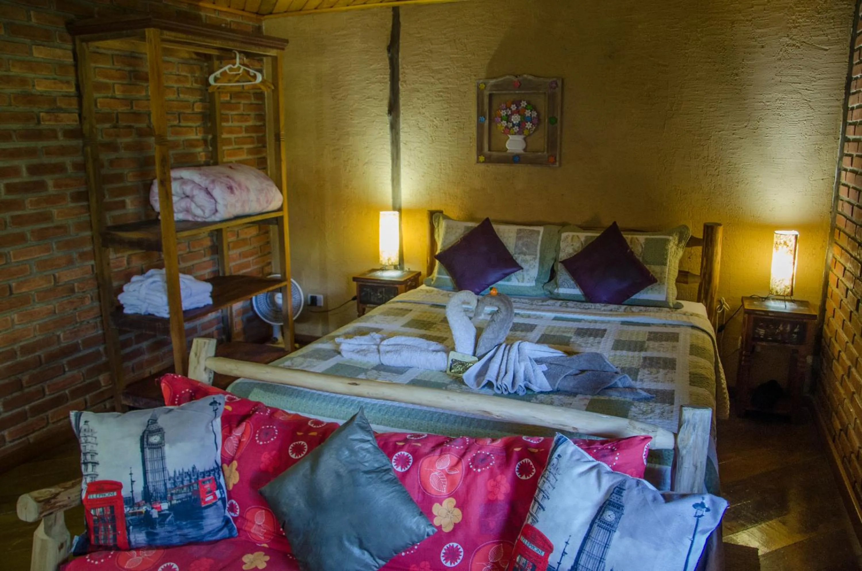 Bed in Chalés Lirio dos Vales