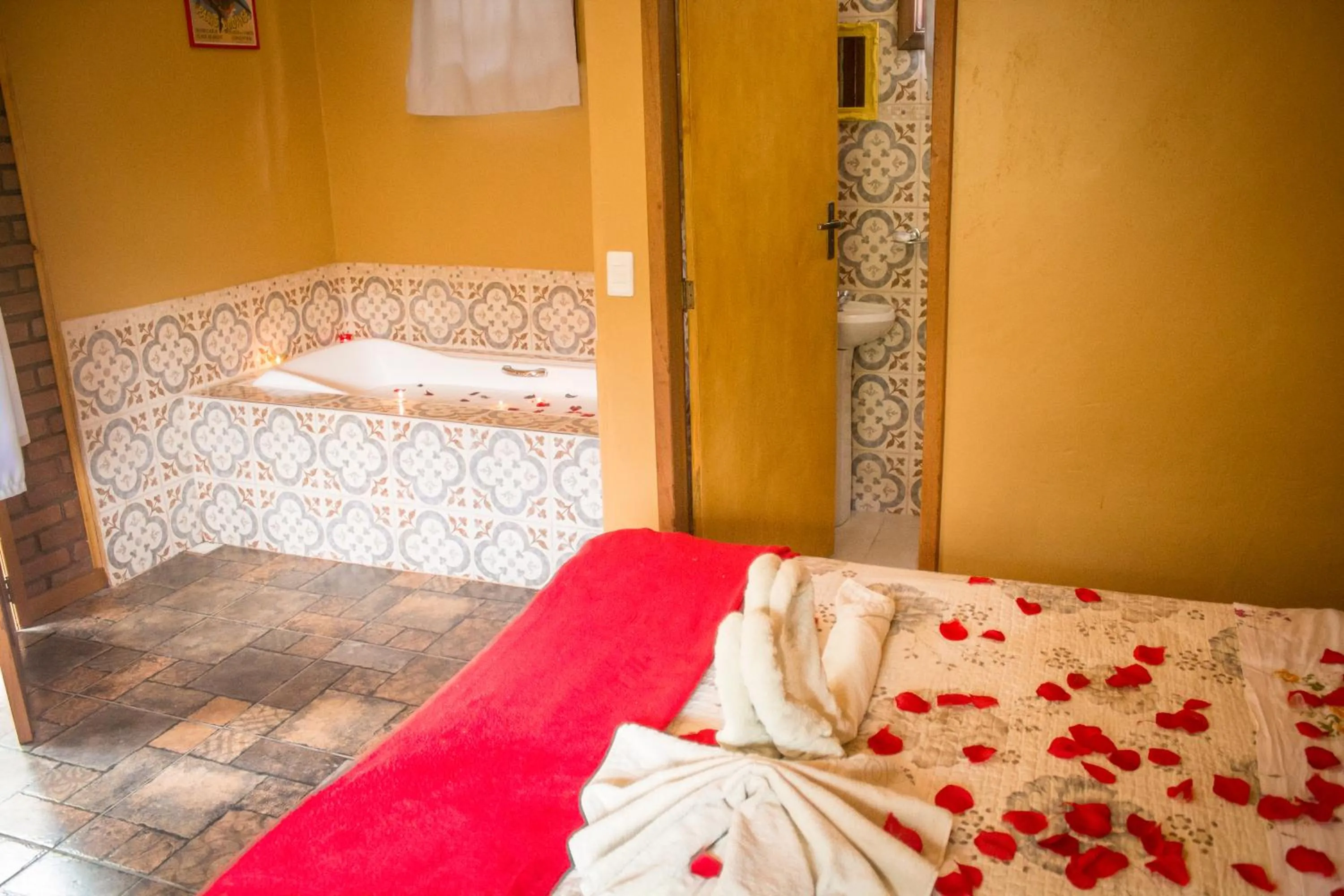 Bed in Chalés Lirio dos Vales