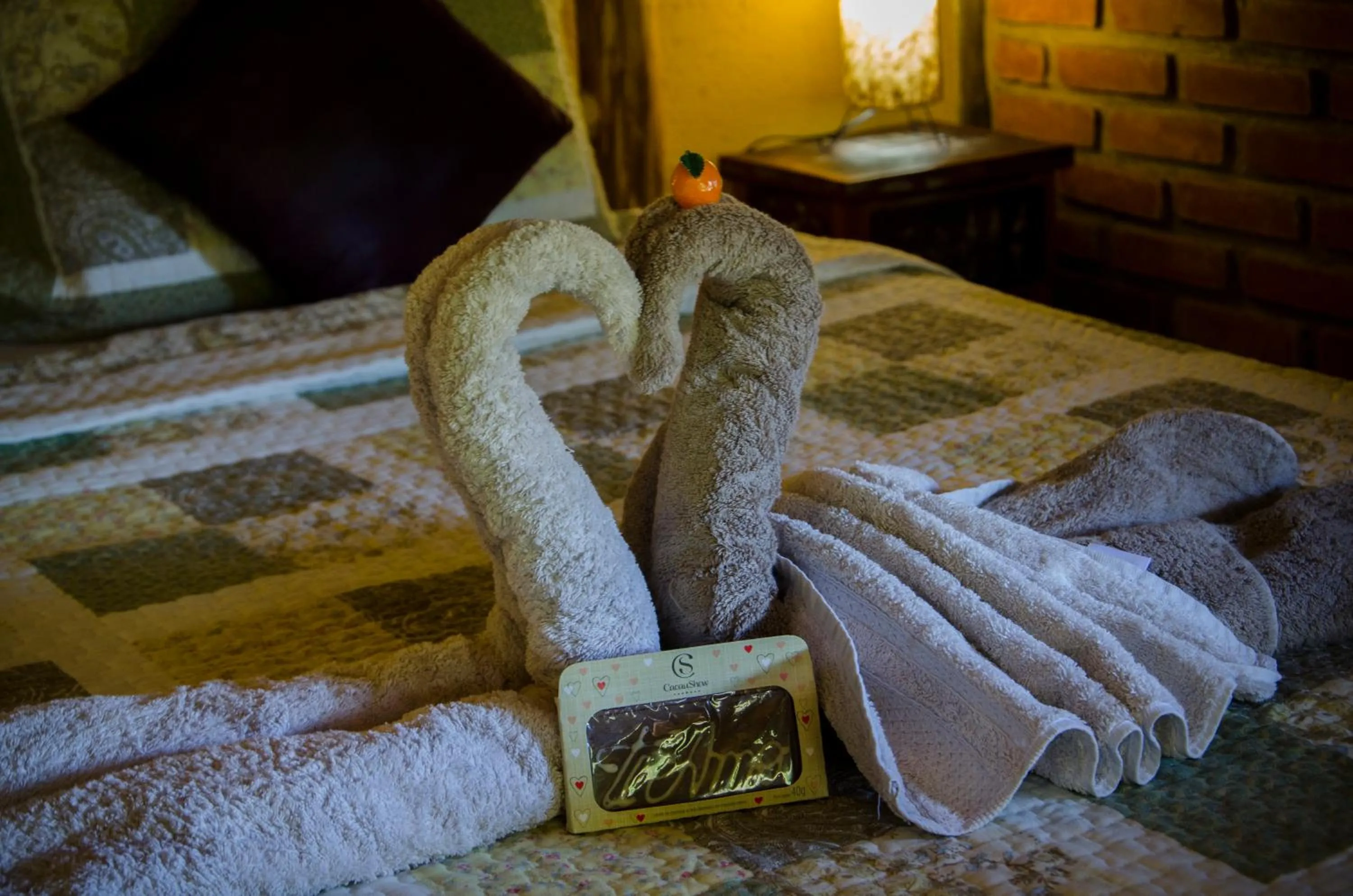 Bed in Chalés Lirio dos Vales