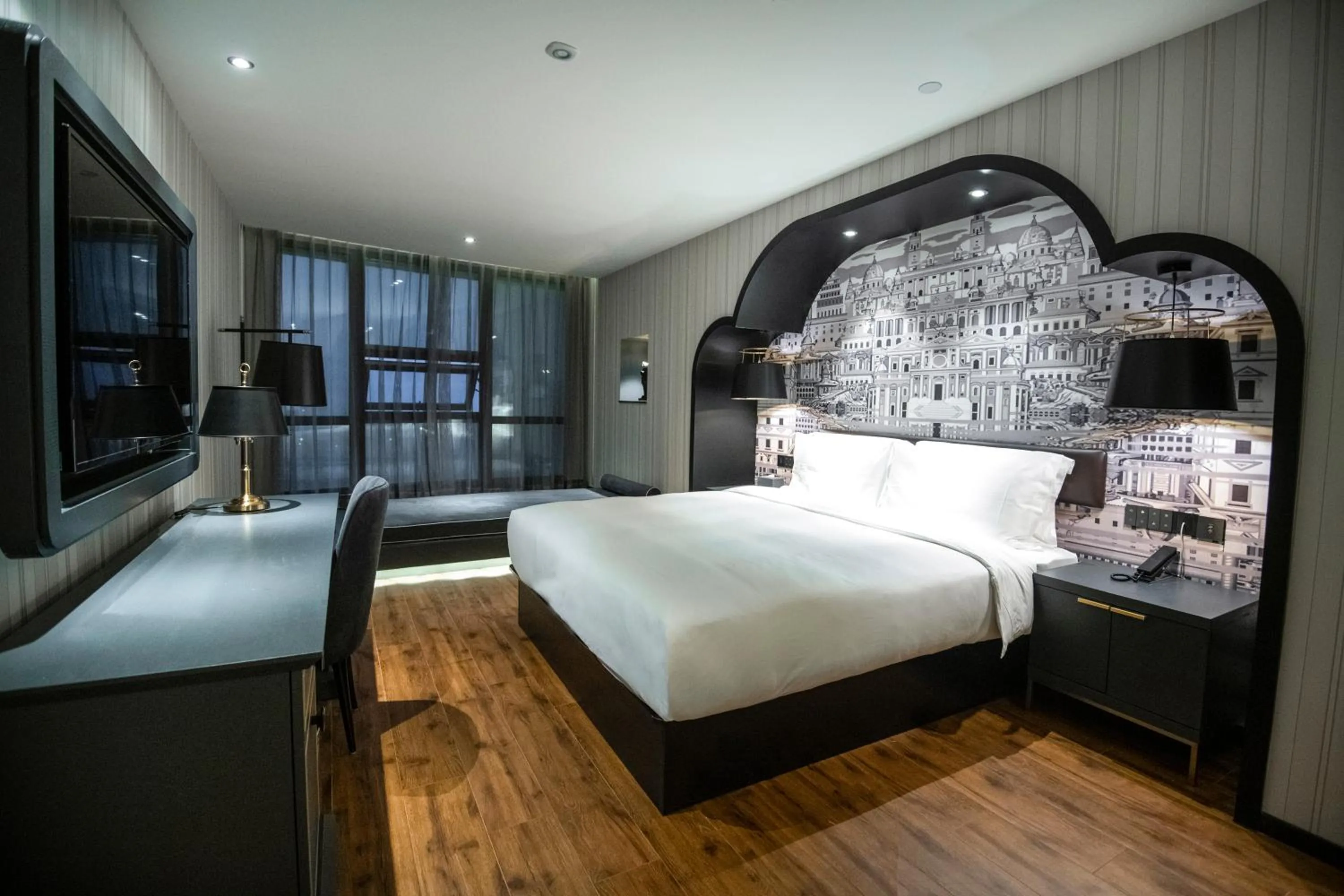 Bed in Orange Crystal Hotel Nanjing Museum