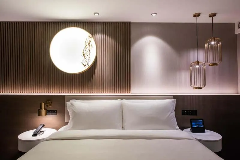 Bed in Orange Crystal Hotel Nanjing Museum