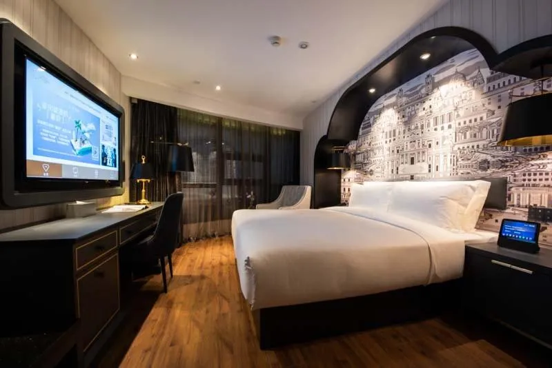 Bed in Orange Crystal Hotel Nanjing Museum