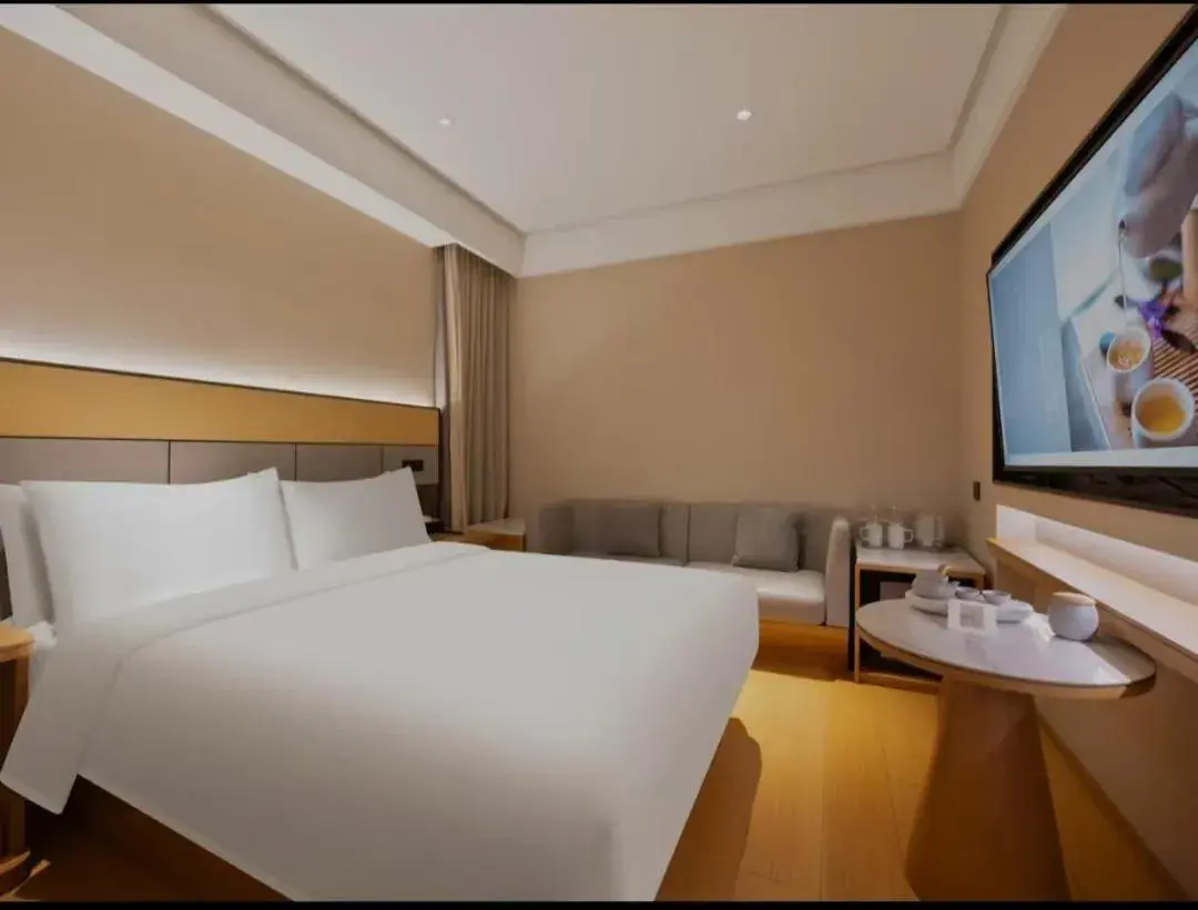 Bed in JI Hotel Beijing South Railway Station Jiaomen West Subway Station Bed in JI Hotel Beijing South Railway Station Jiaomen West Subway Station