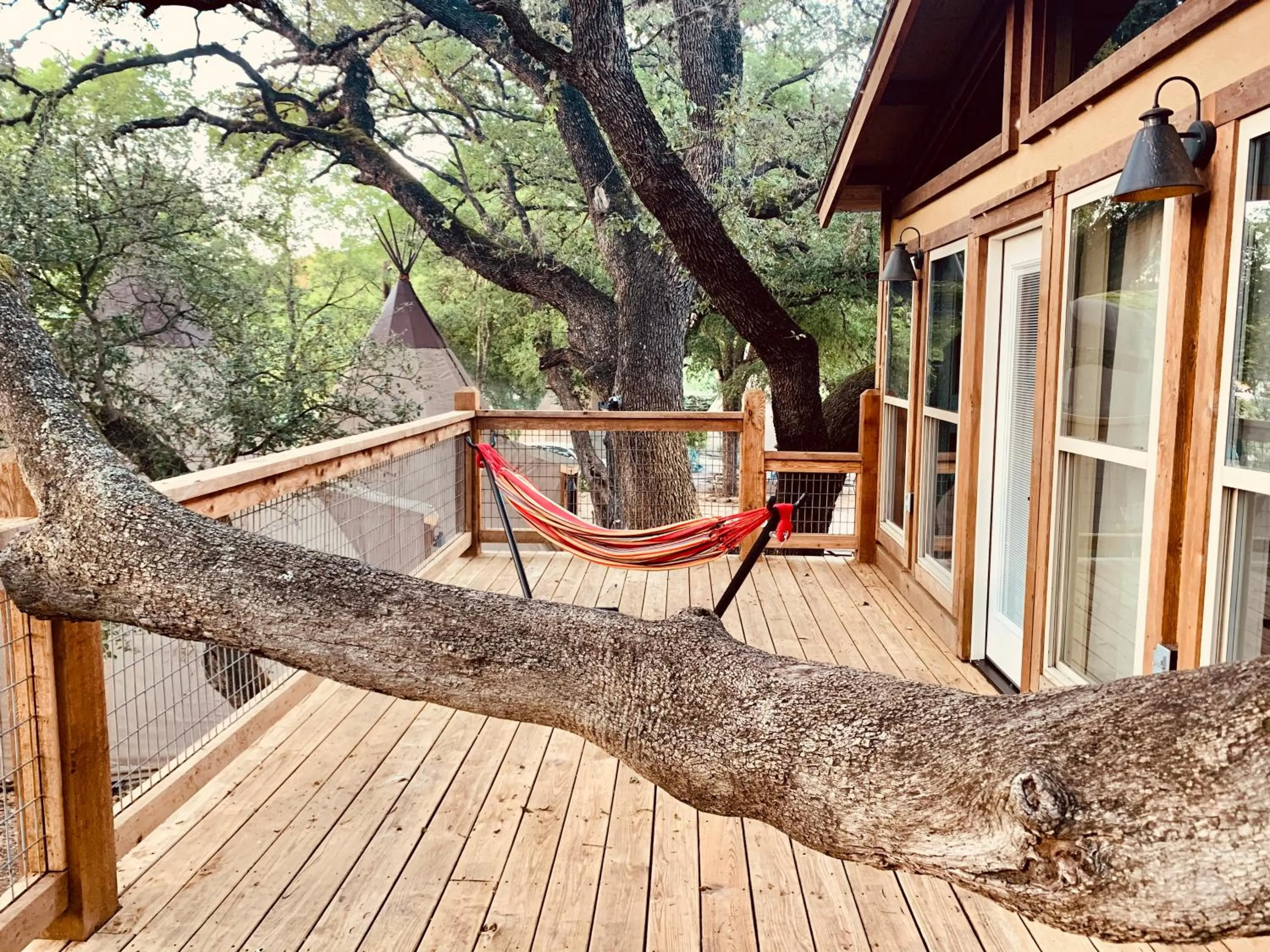 View (from property/room) in Tipis on the Guadalupe