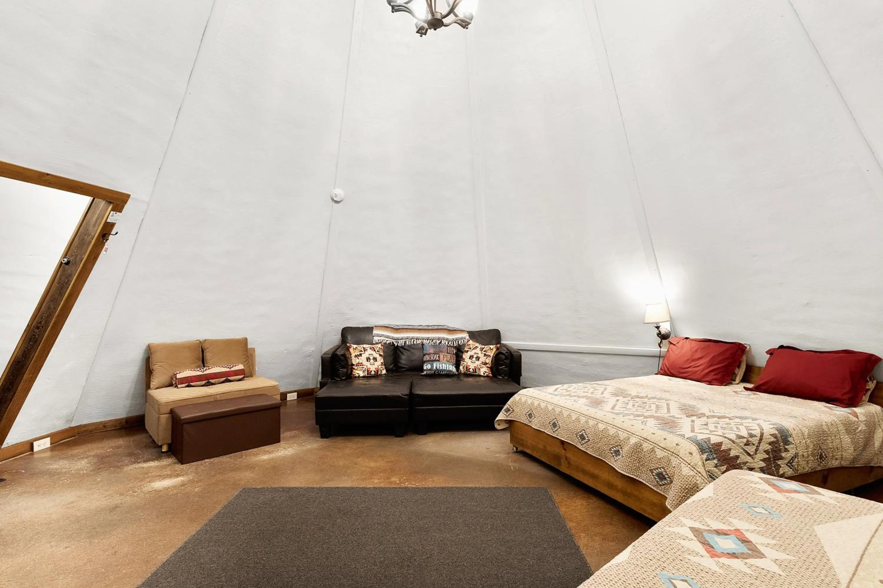 Living room in Tipis on the Guadalupe