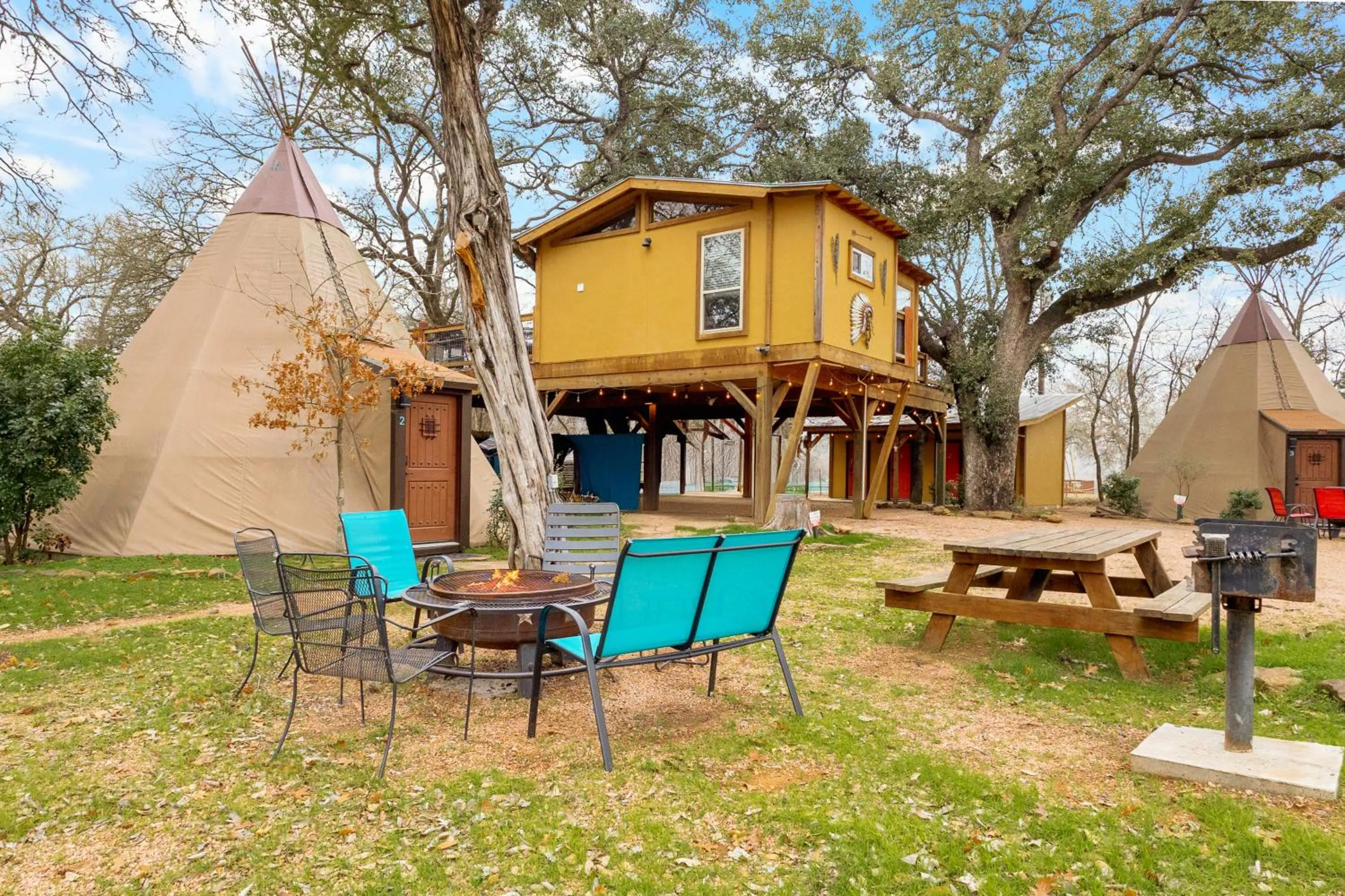 View (from property/room) in Tipis on the Guadalupe