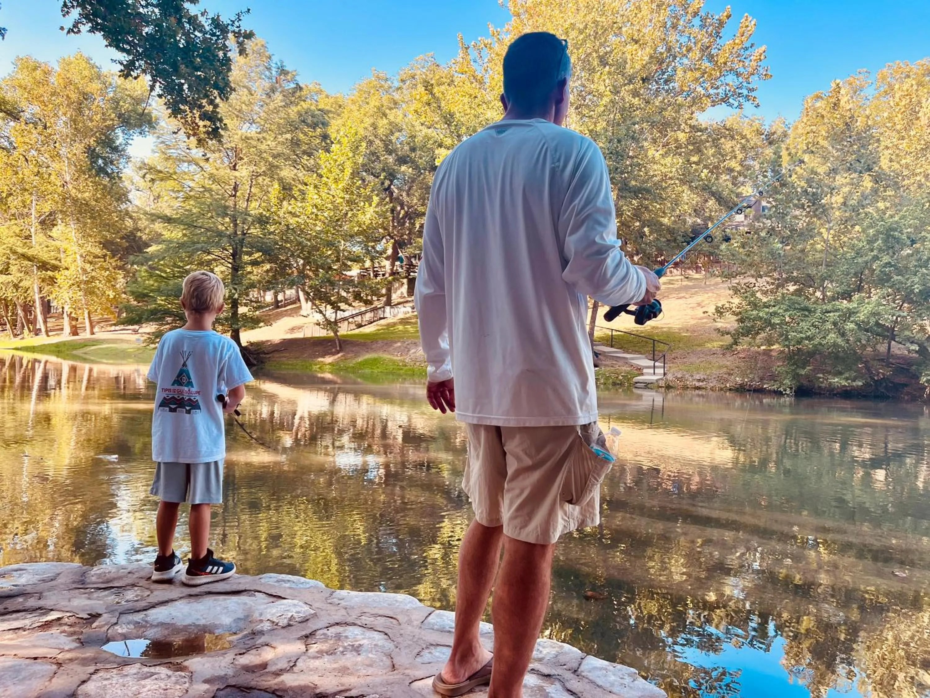 Fishing in Tipis on the Guadalupe