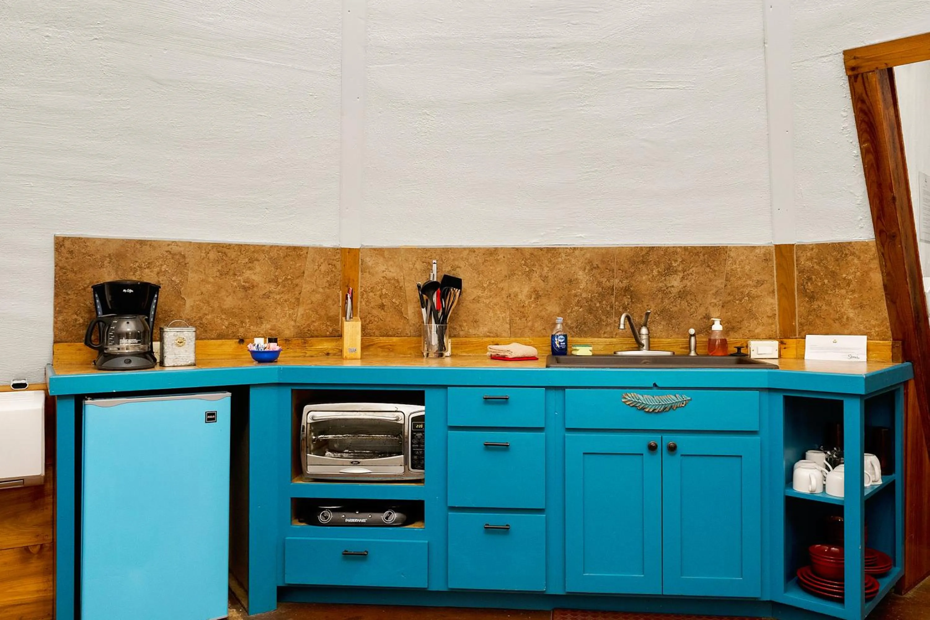 Kitchen or kitchenette in Tipis on the Guadalupe