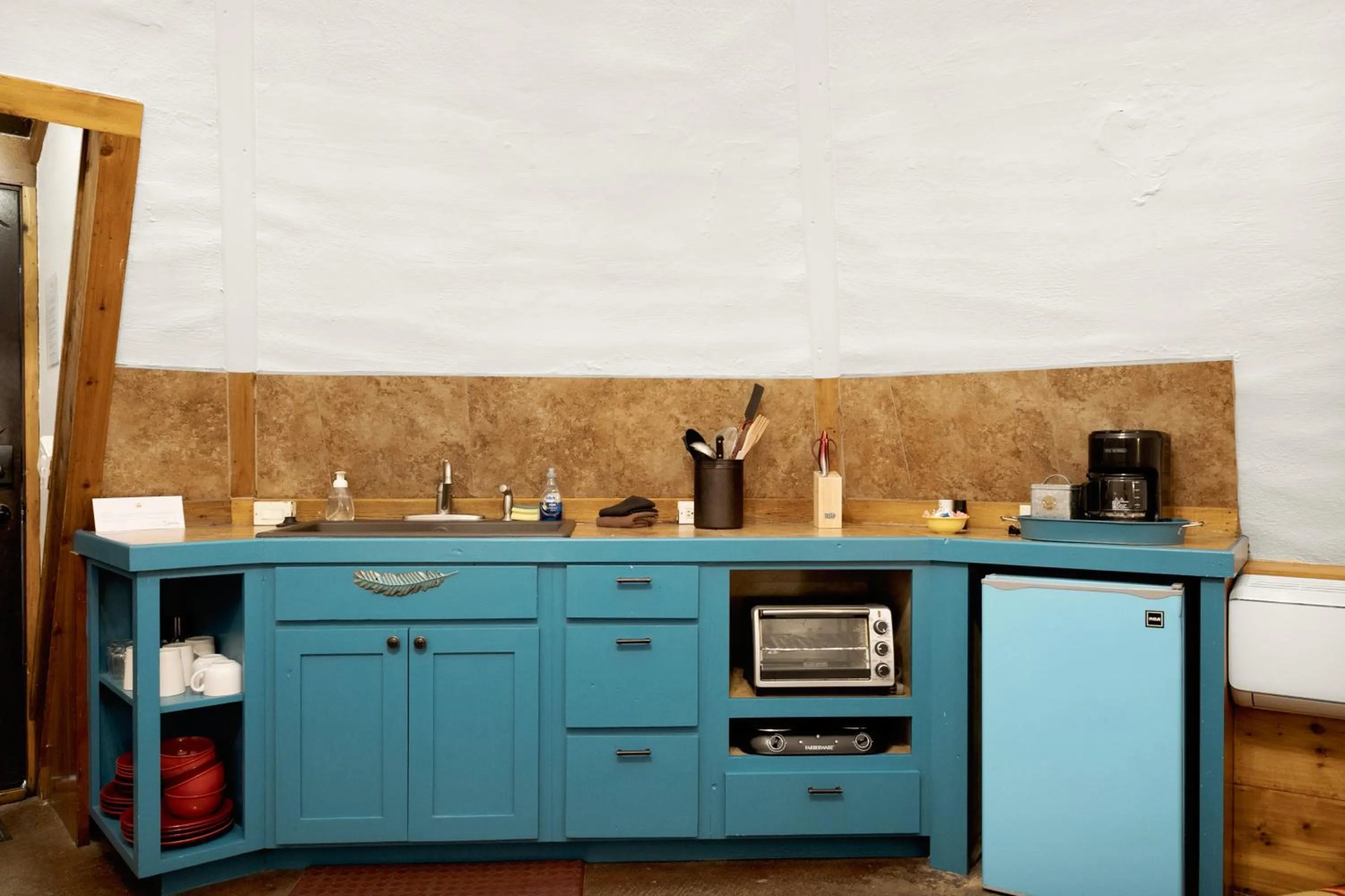 Kitchen or kitchenette in Tipis on the Guadalupe