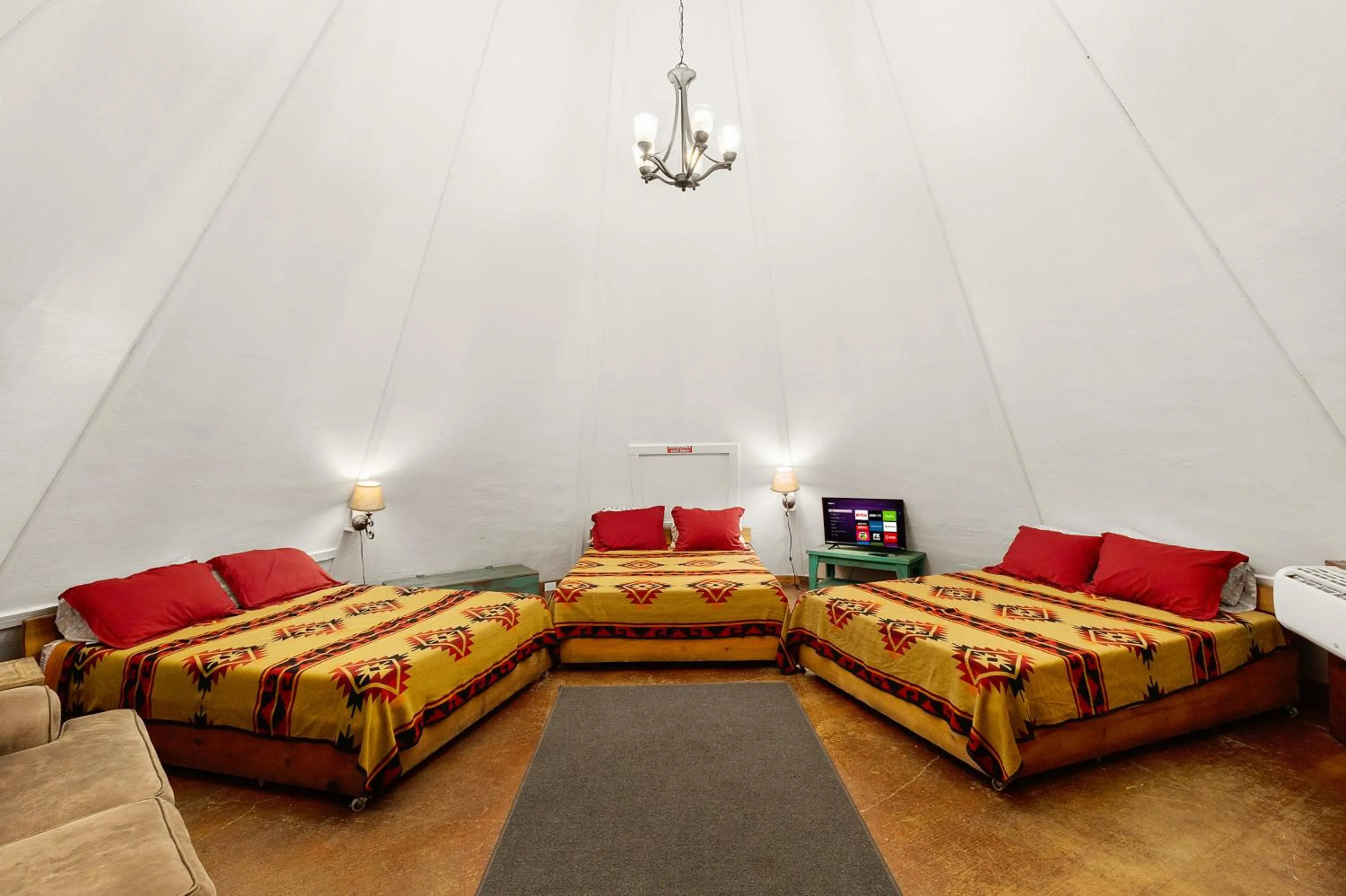 Photo of the whole room in Tipis on the Guadalupe