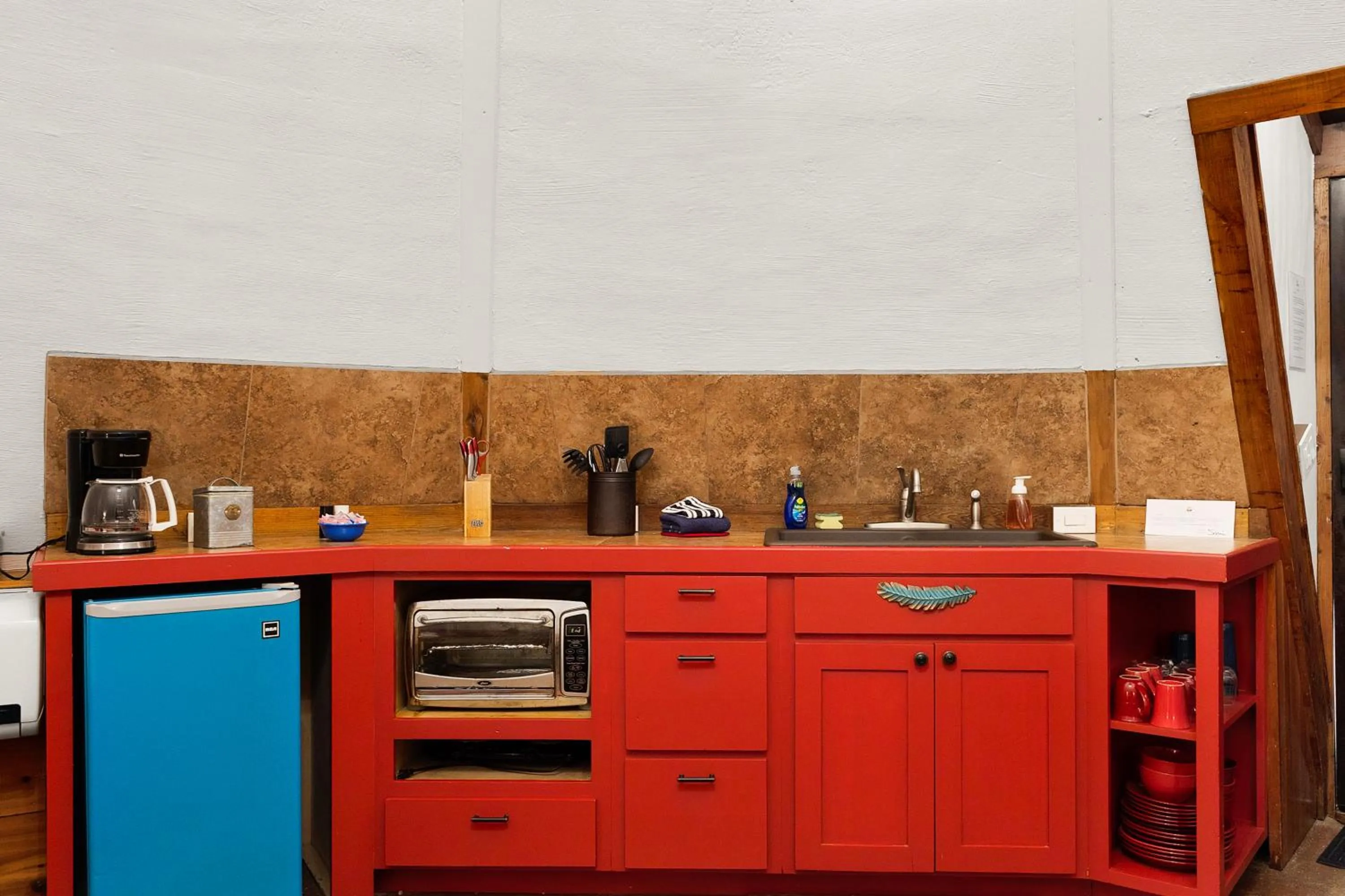 Kitchen or kitchenette in Tipis on the Guadalupe