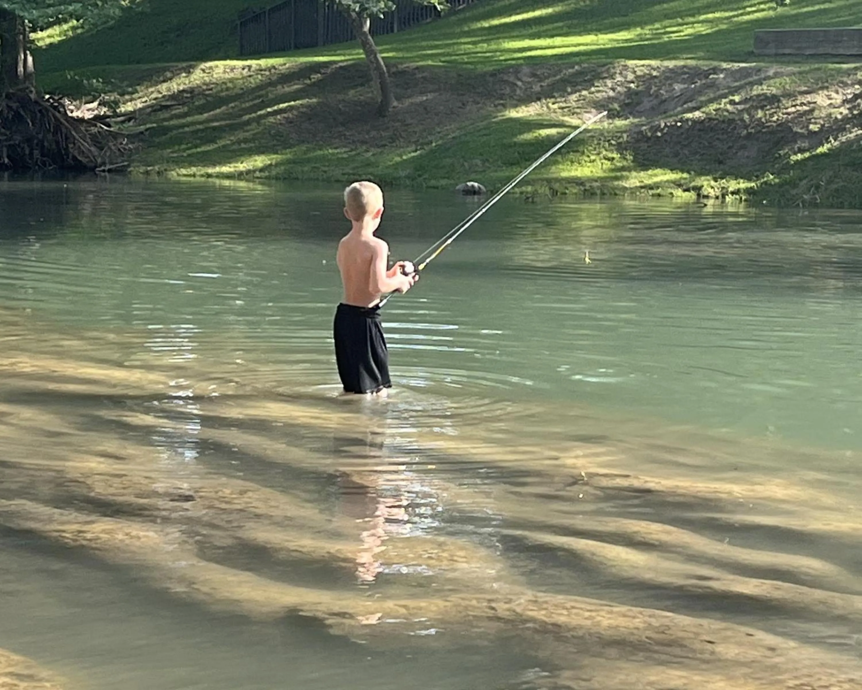 Fishing in Tipis on the Guadalupe