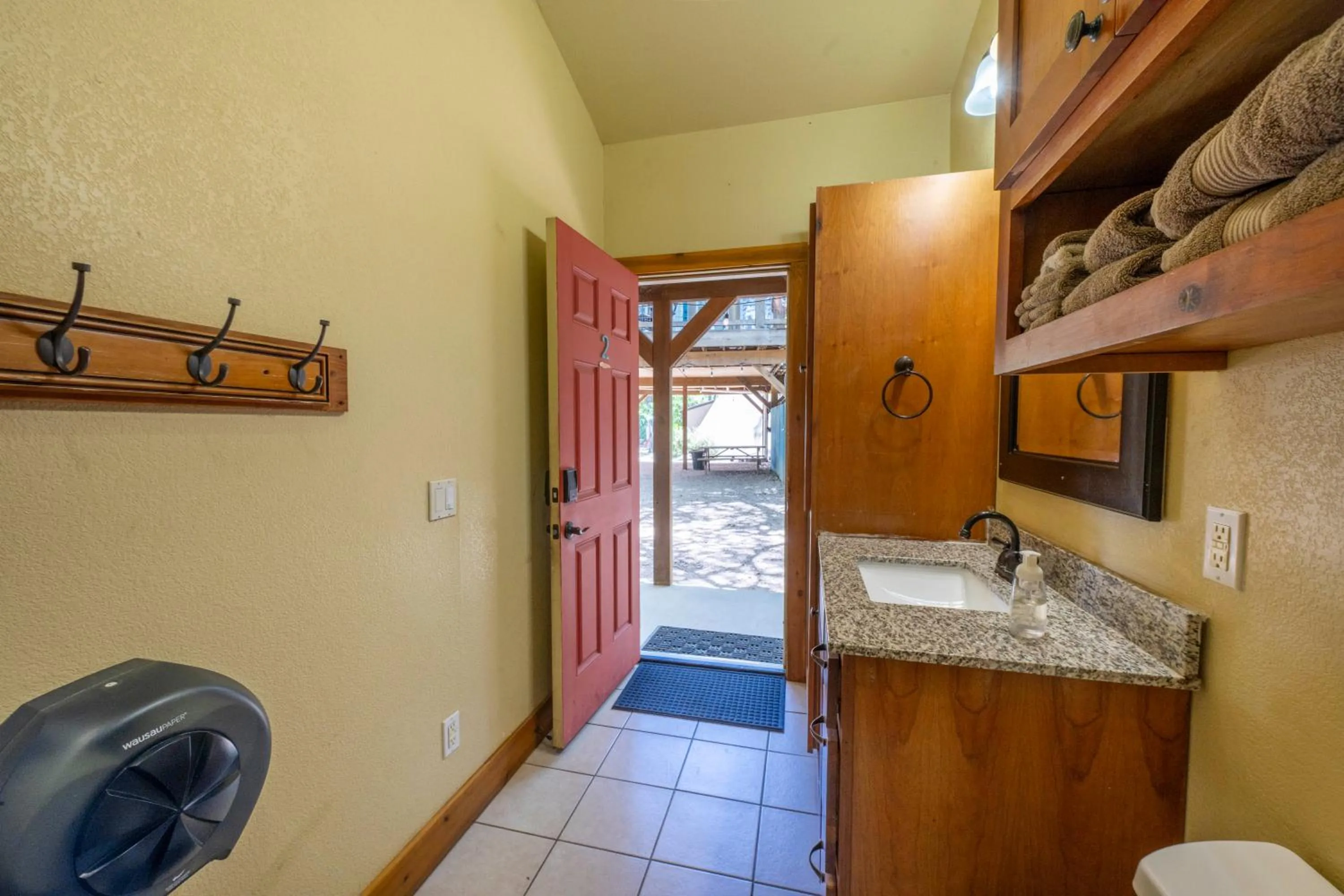 Bathroom in Tipis on the Guadalupe