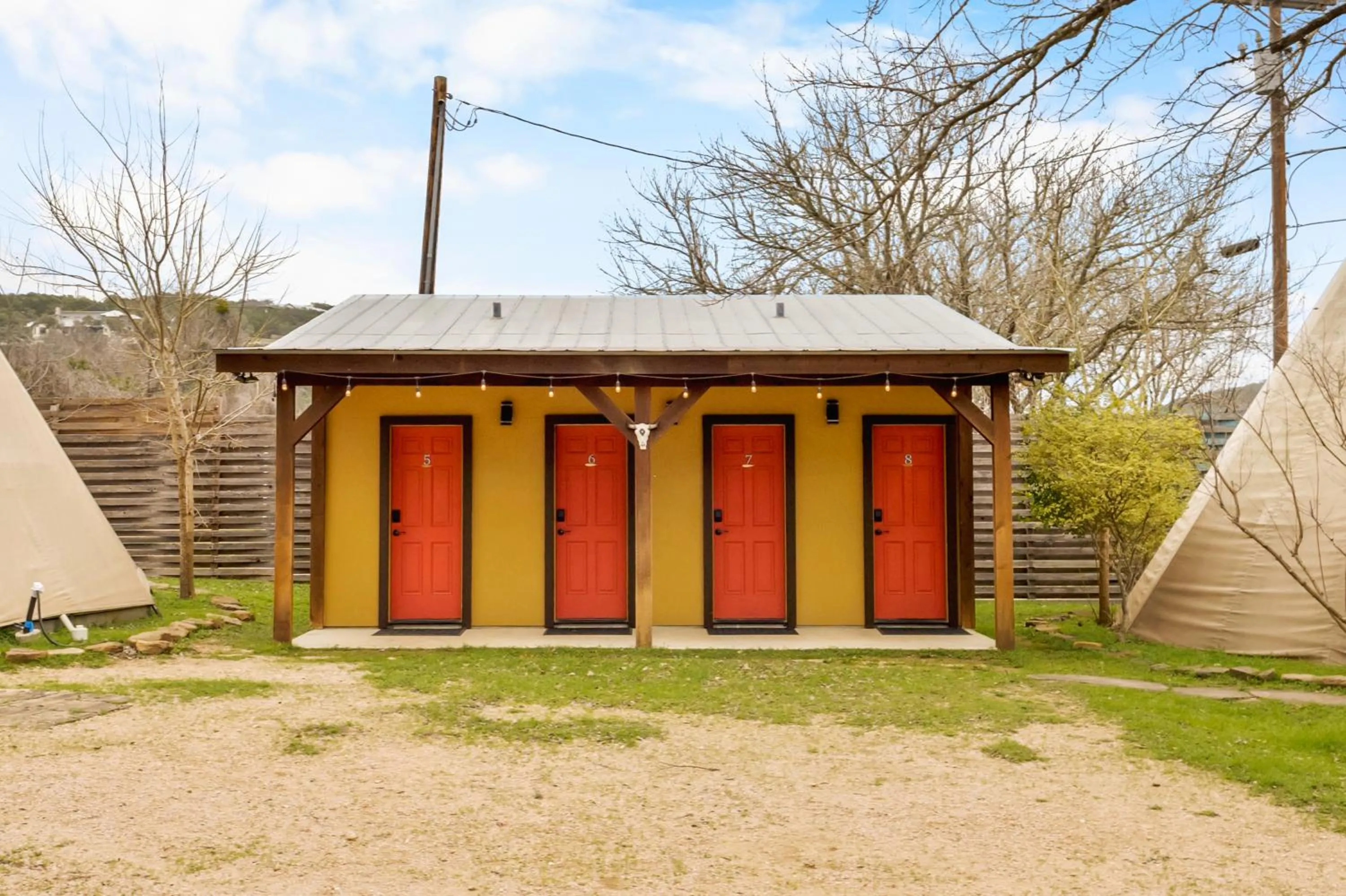 Public Bath in Tipis on the Guadalupe