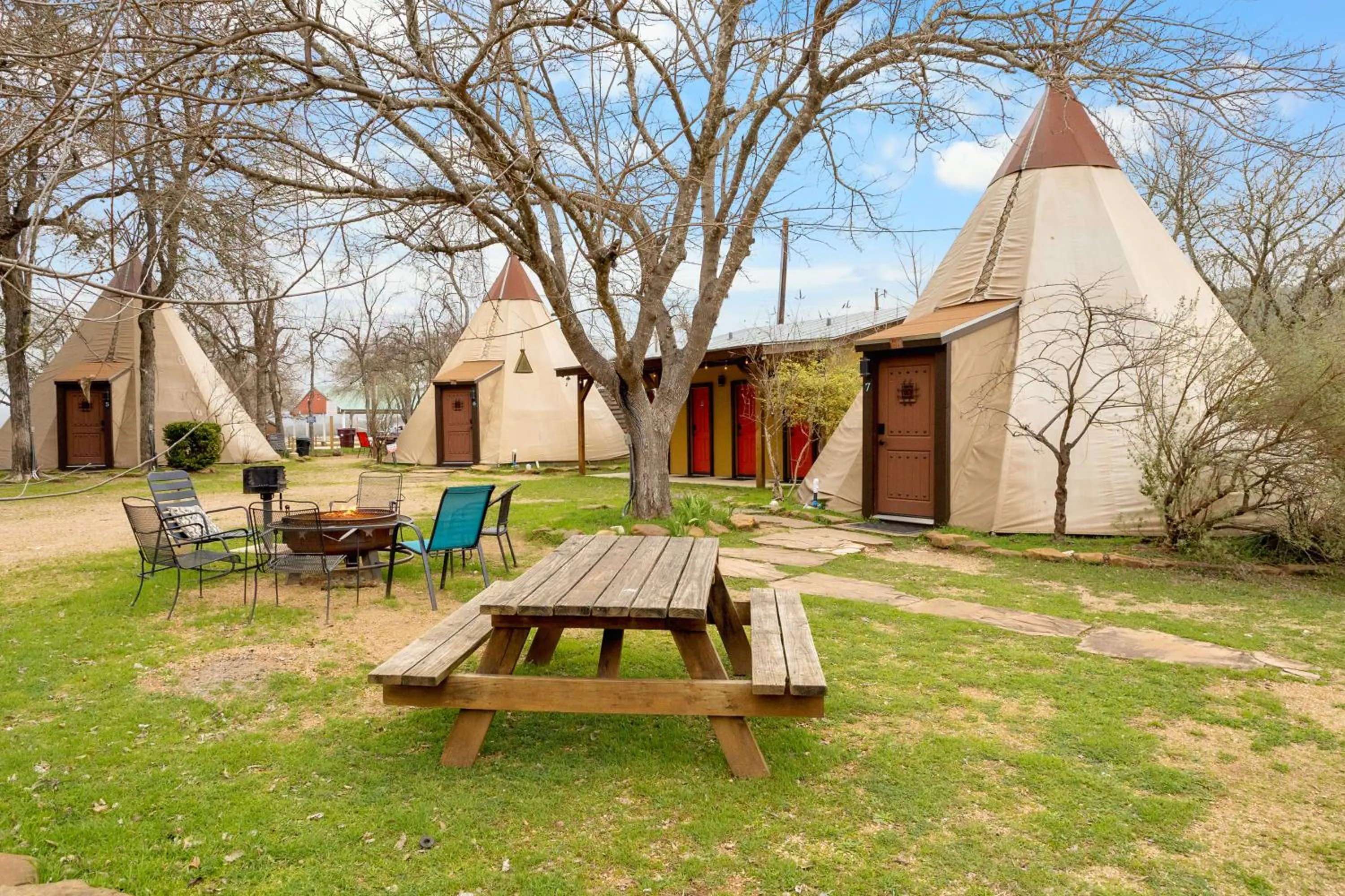 View (from property/room) in Tipis on the Guadalupe