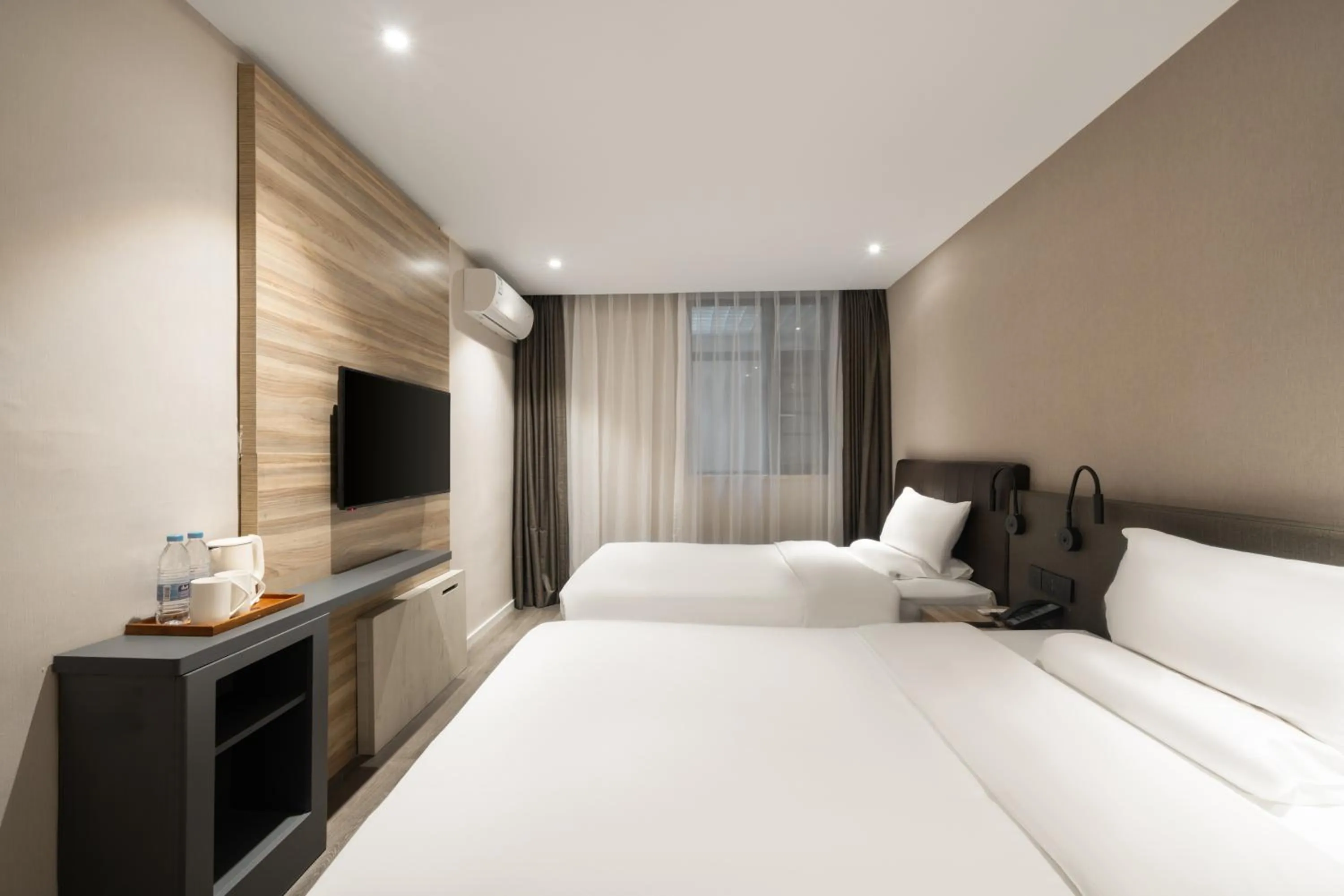 Bed in Hanting Hotel Guangzhou Chebei Subway Station