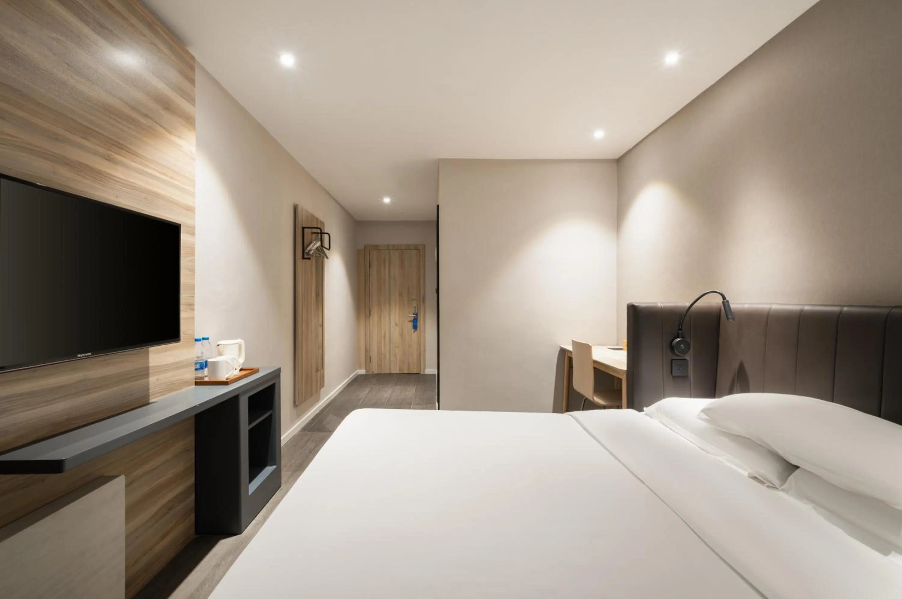 Bed in Hanting Hotel Guangzhou Chebei Subway Station