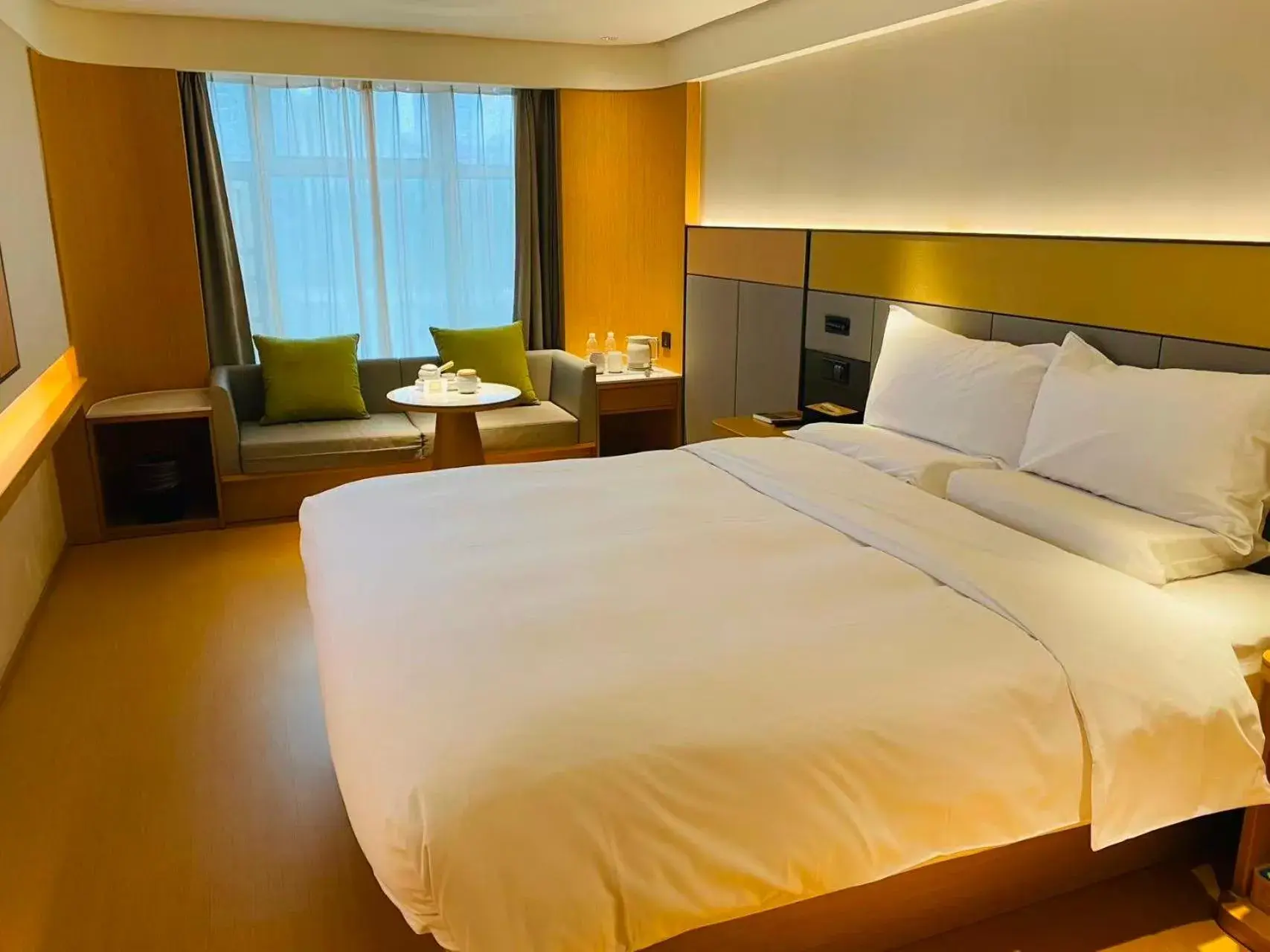 Bed in JI Hotel Shanghai Xintiandi South Xizang Road Bed in JI Hotel Shanghai Xintiandi South Xizang Road