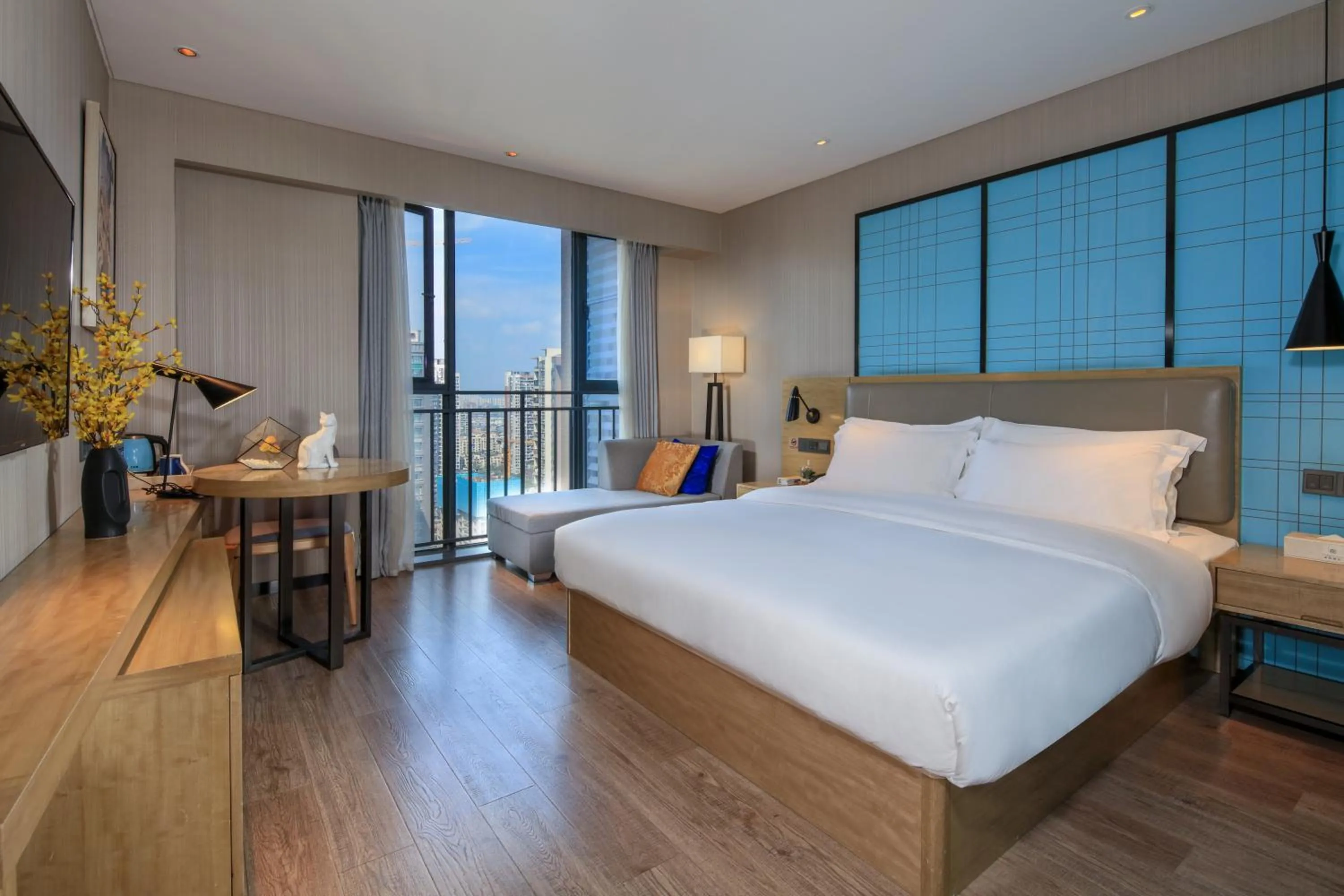 View (from property/room), Bed in Starway Hotel Chengdu Jianshe Road SM Plaza