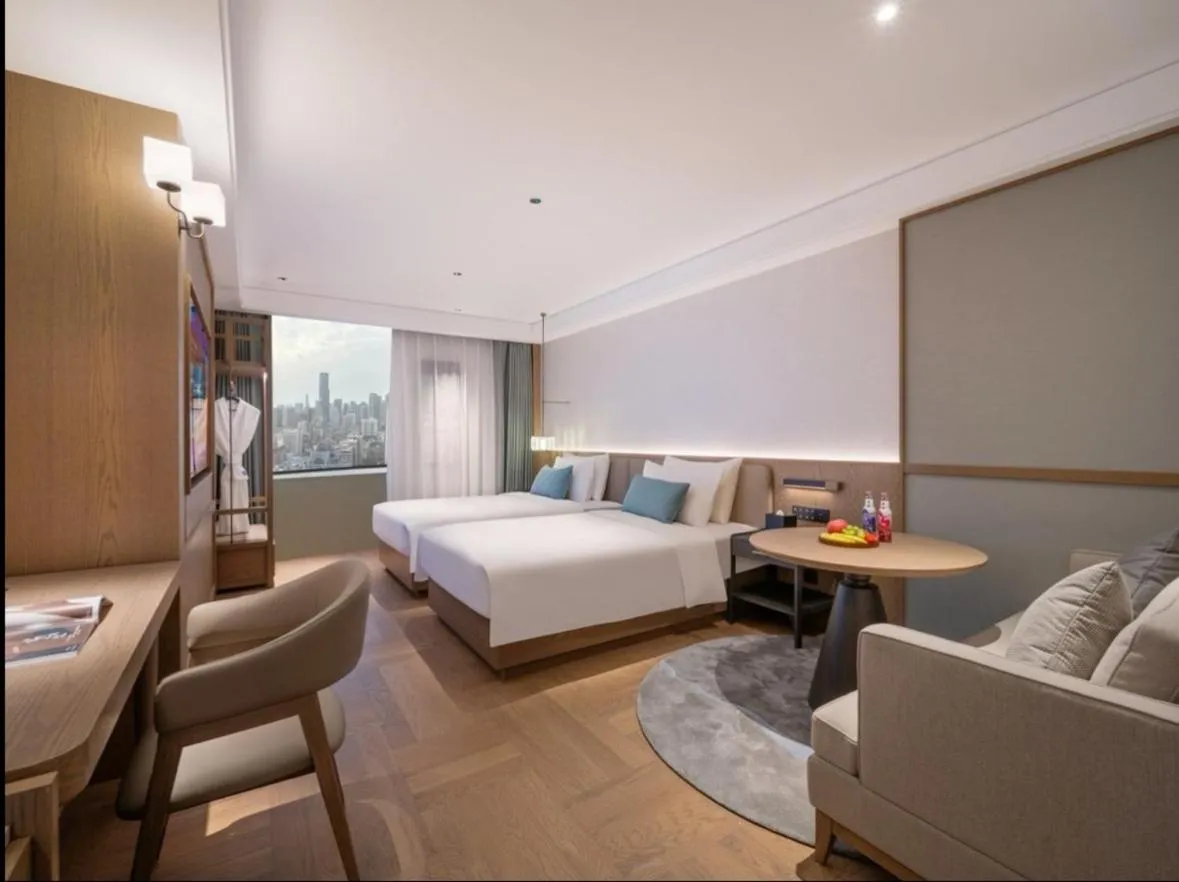 Bed in Manxin Hotel Wuhan Jianghan Road Pedestrian Street
