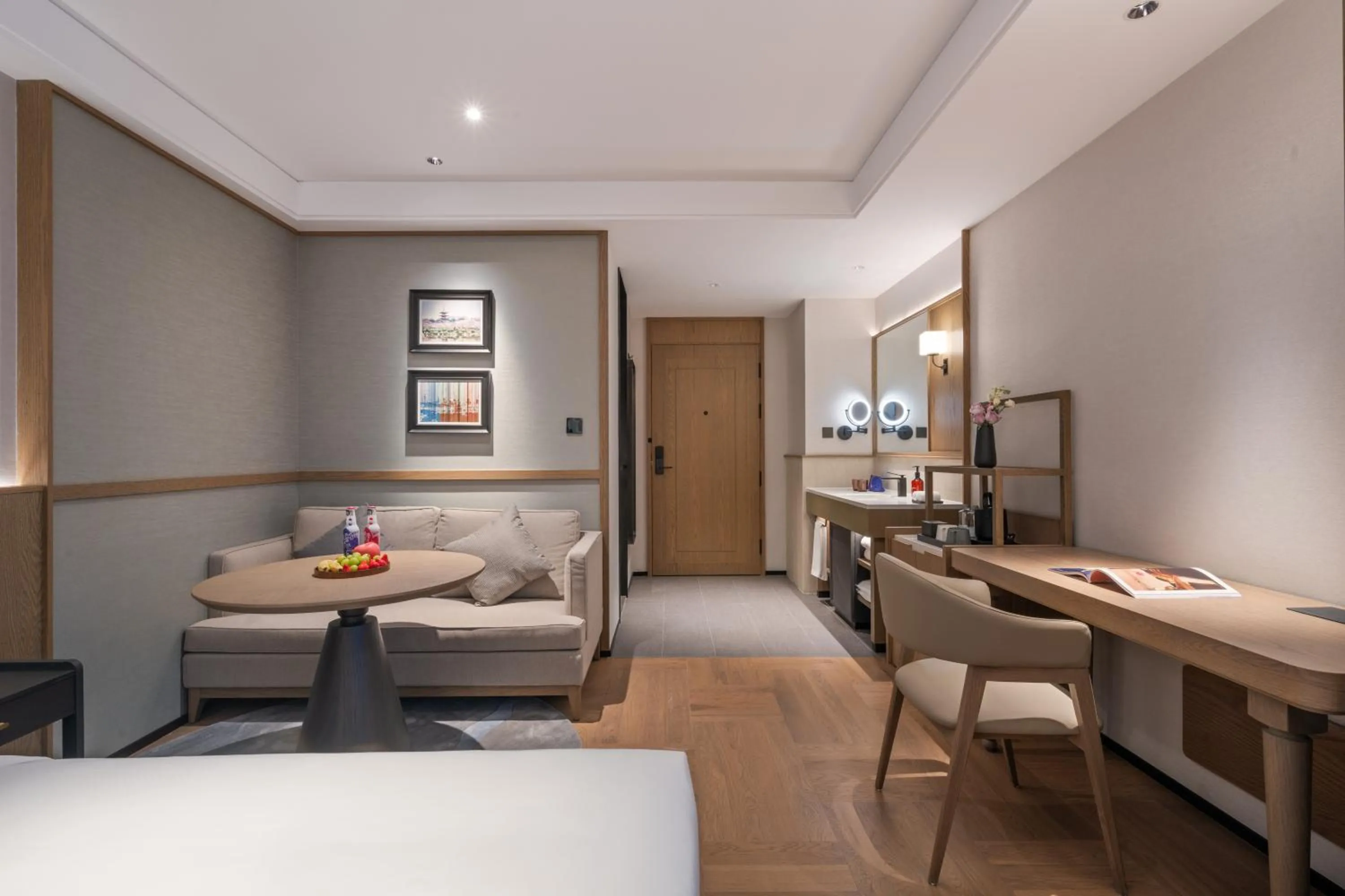 Bed in Manxin Hotel Wuhan Jianghan Road Pedestrian Street