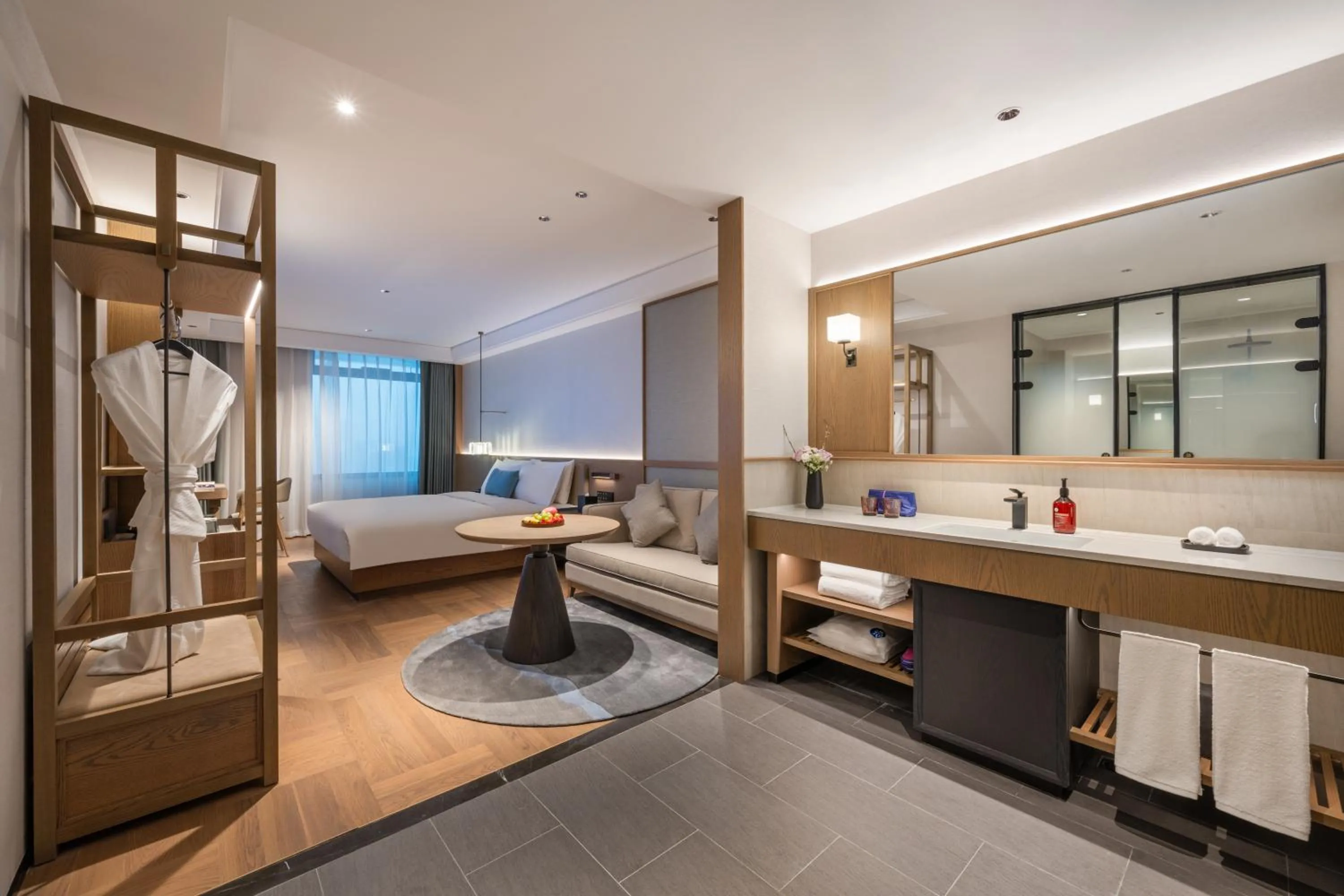 Bed in Manxin Hotel Wuhan Jianghan Road Pedestrian Street