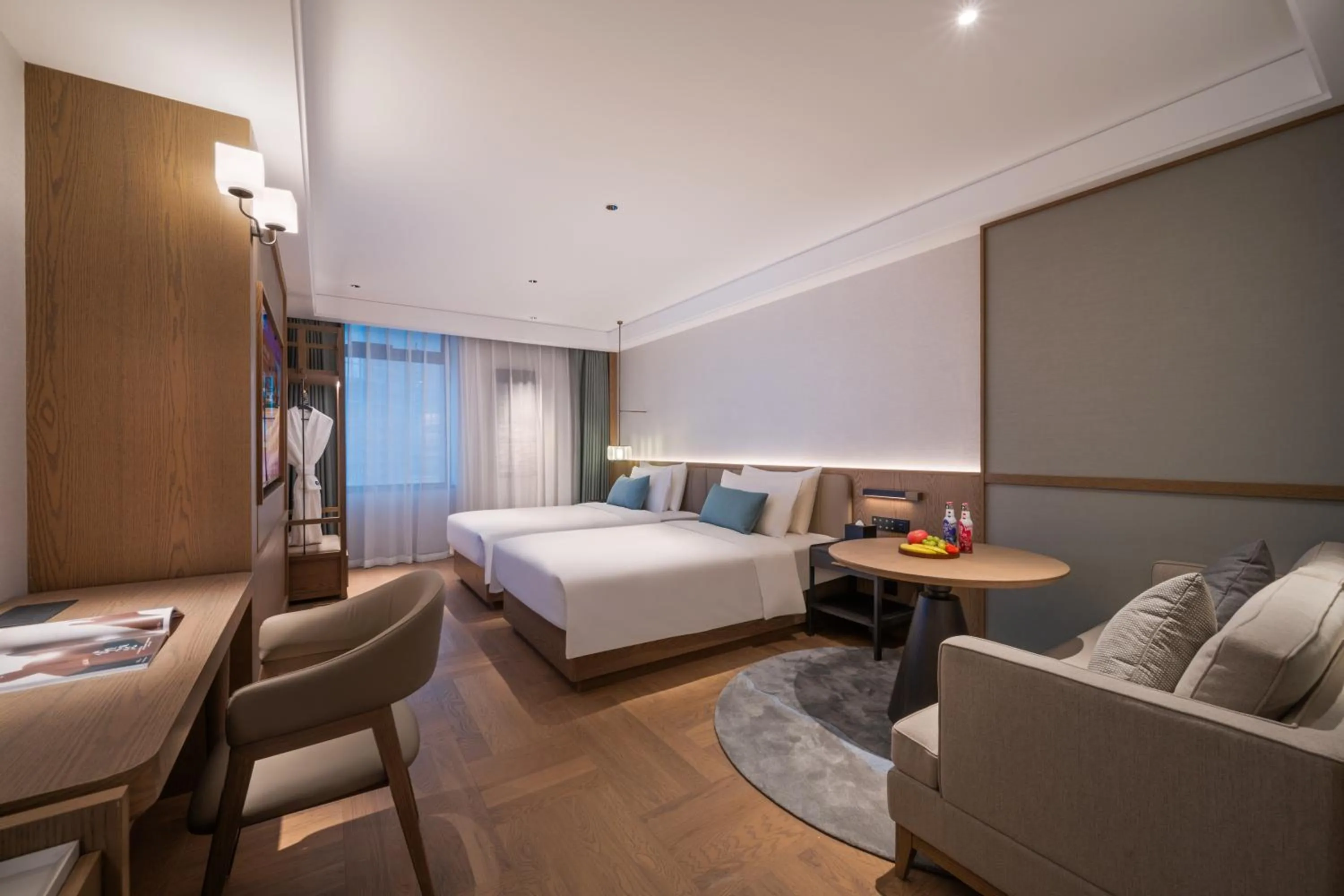 Bed in Manxin Hotel Wuhan Jianghan Road Pedestrian Street