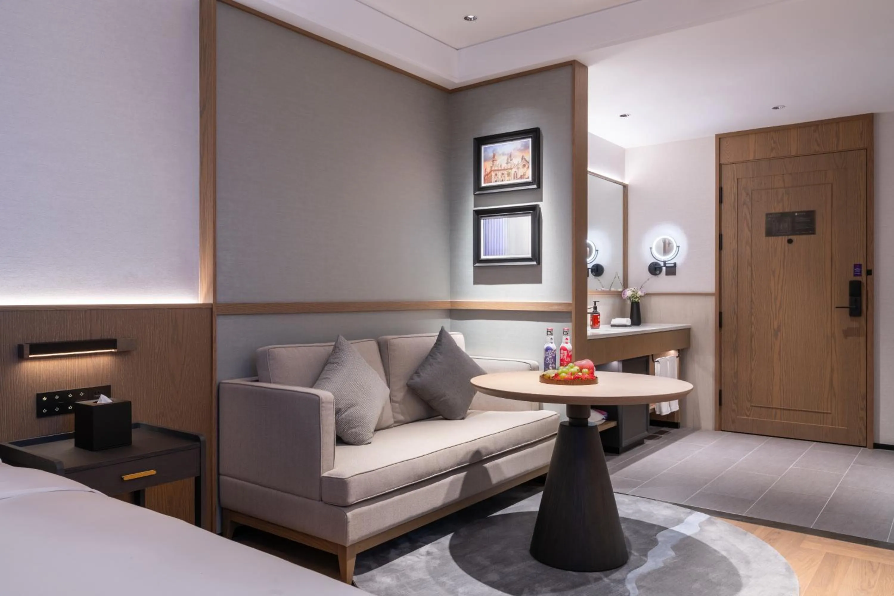 Bed in Manxin Hotel Wuhan Jianghan Road Pedestrian Street