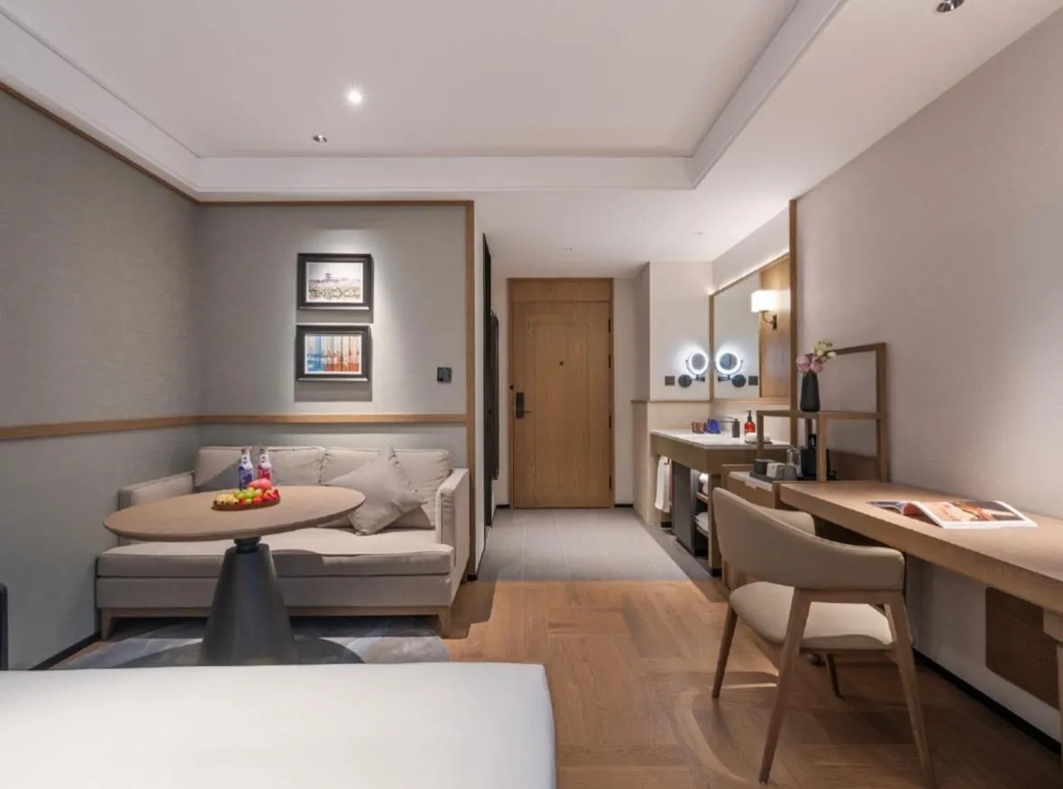 Bed in Manxin Hotel Wuhan Jianghan Road Pedestrian Street