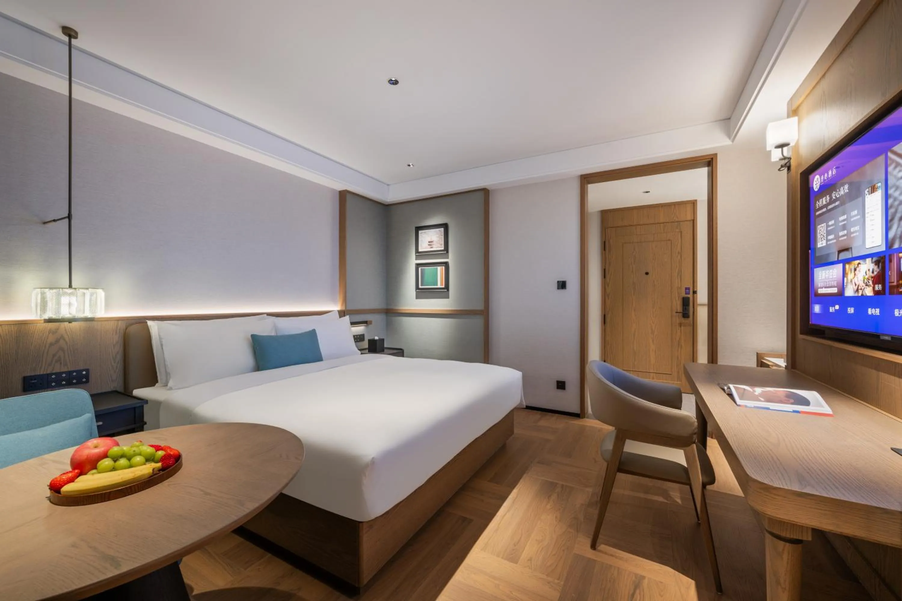 Bed in Manxin Hotel Wuhan Jianghan Road Pedestrian Street