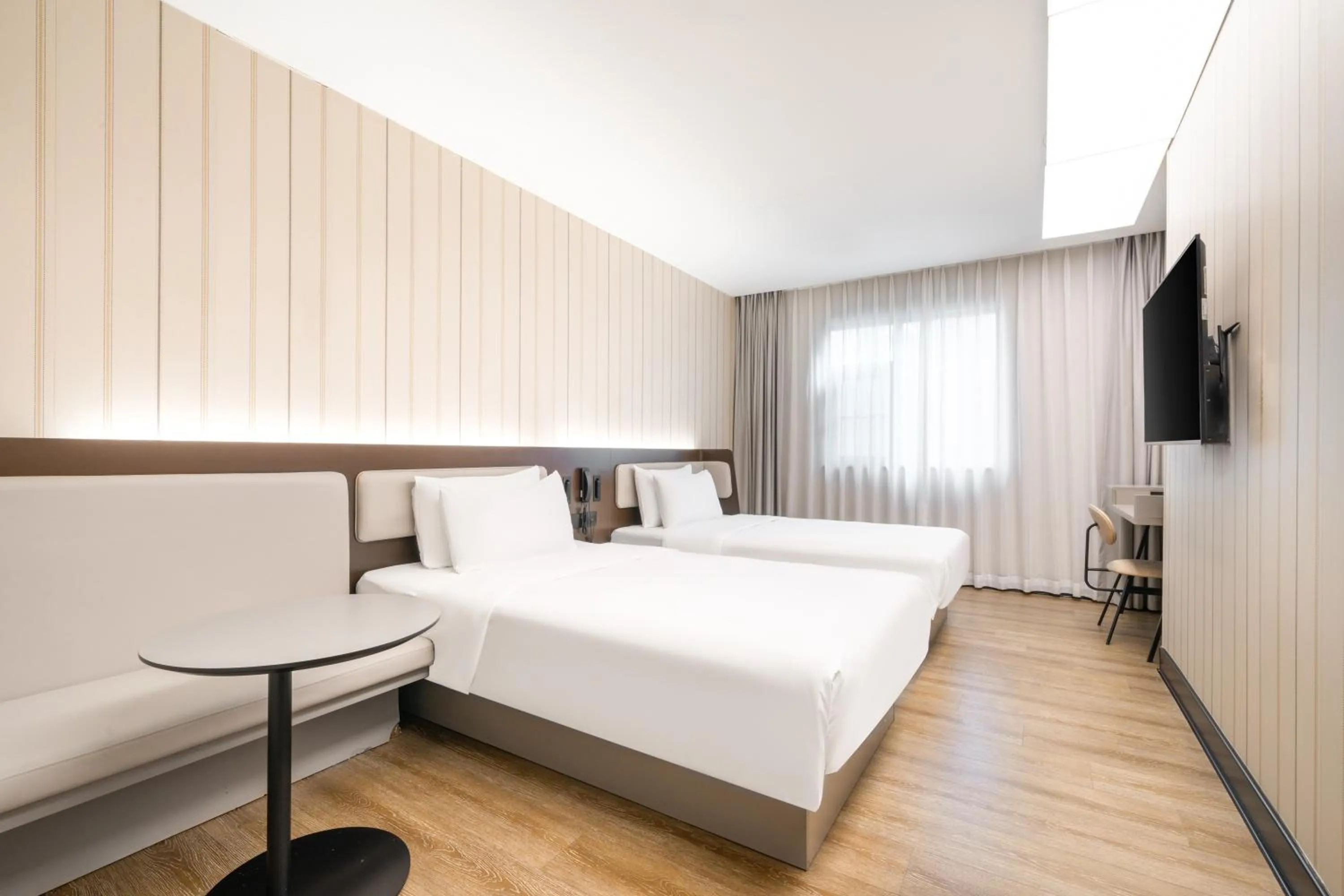Bed in Hanting Hotel Shenzhen Coast City Nanyou Clothing City