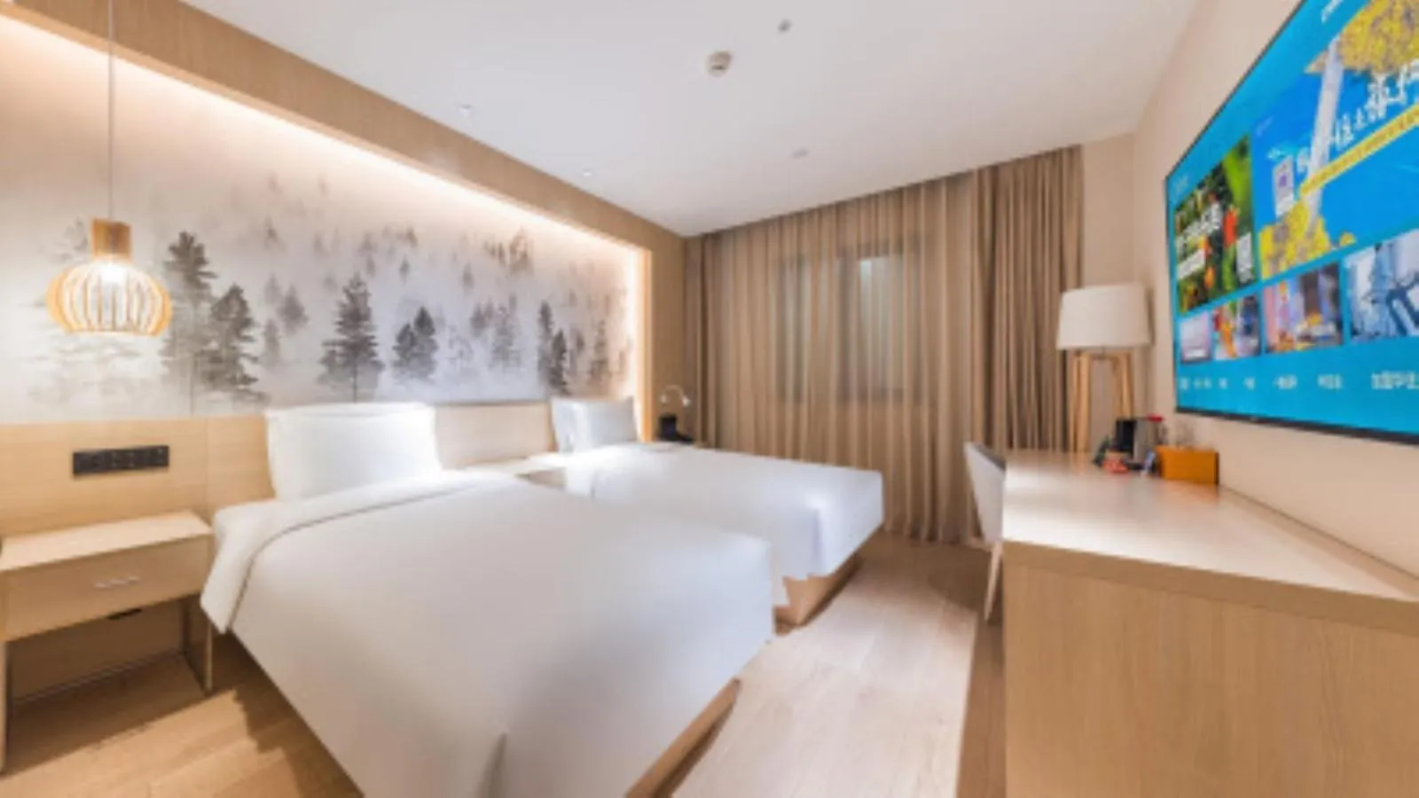 Photo of the whole room, Bed in Orange Beijing Lama Temple Hepingli North Street Subway Station Hotel