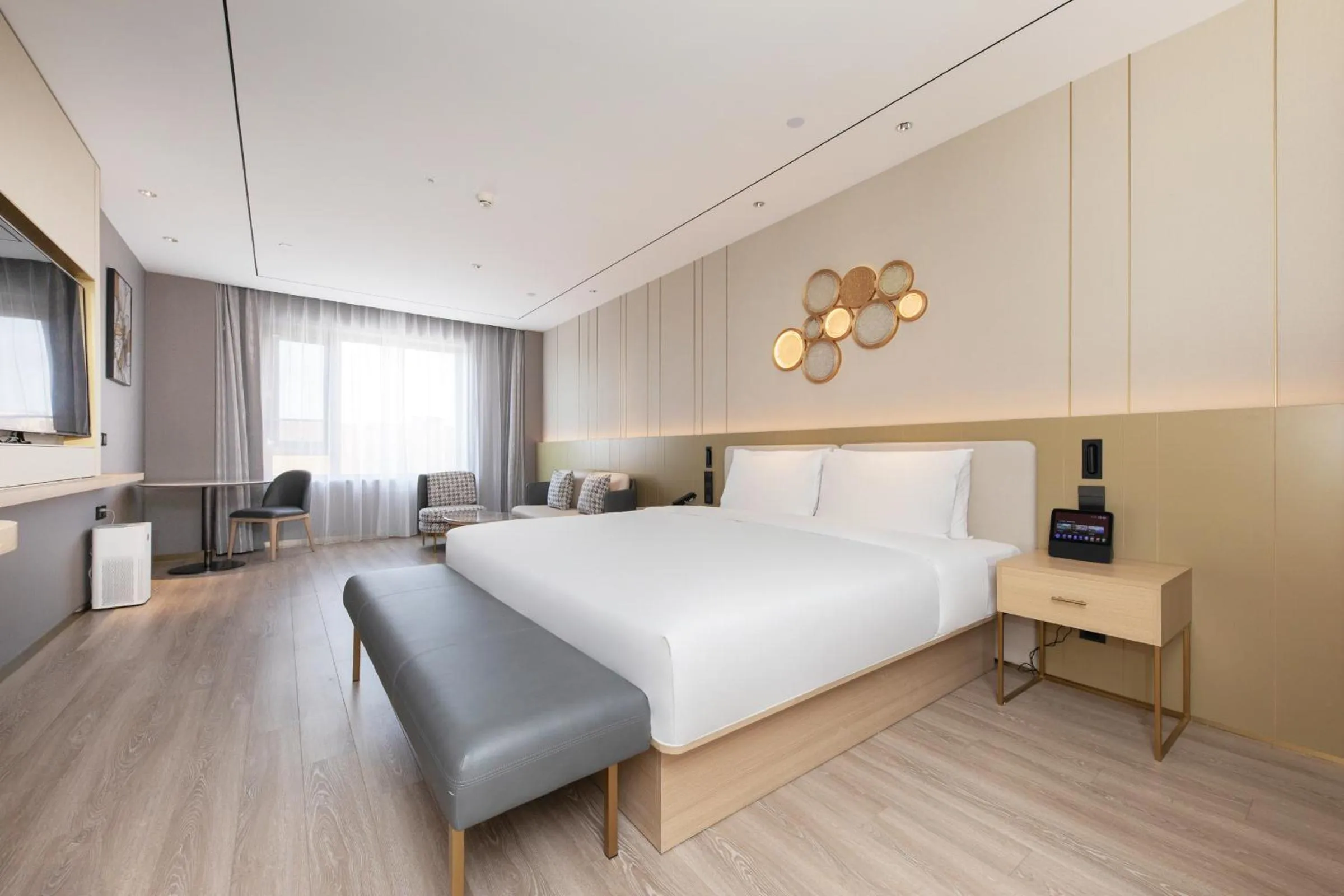 Bed in Orange Hotel Beijing Yizhuang Bridge Subway Station