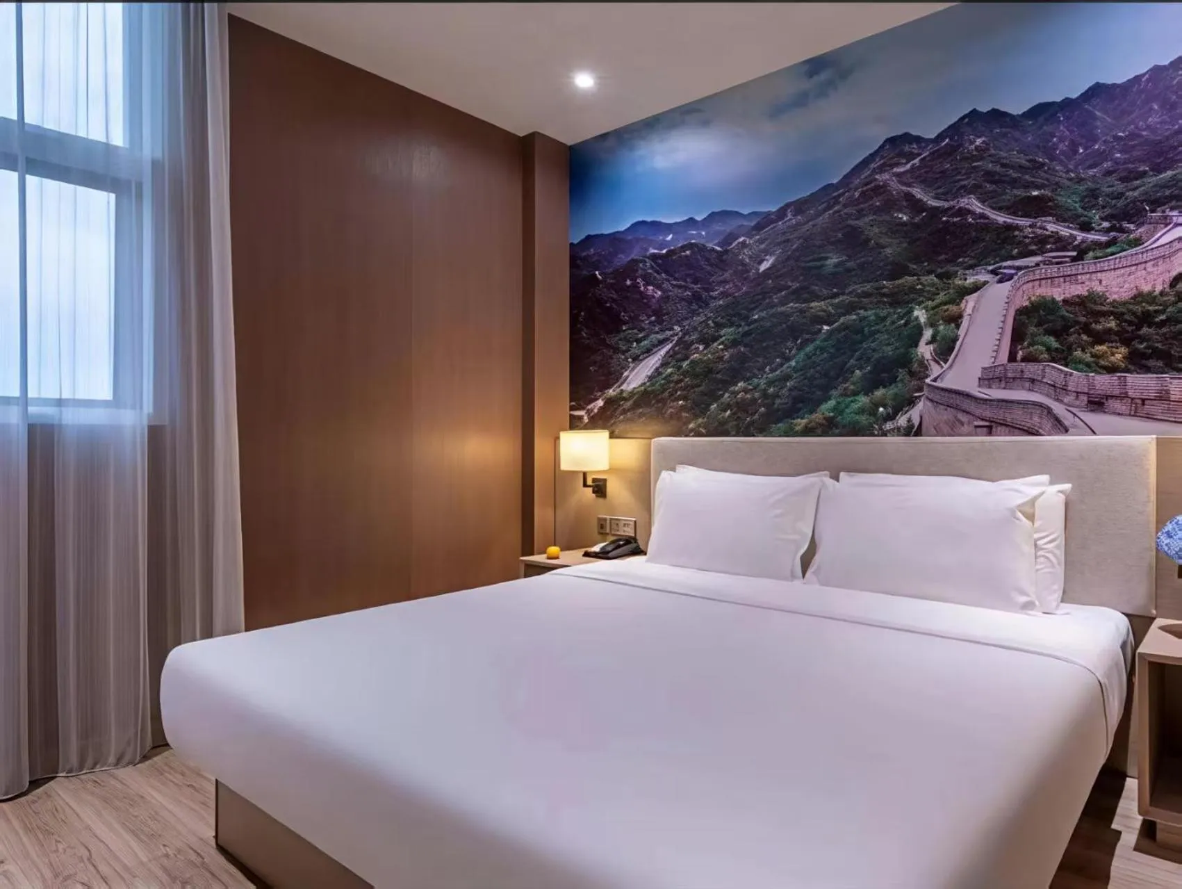 Bed in Orange Hotel Beijing Yizhuang Bridge Subway Station